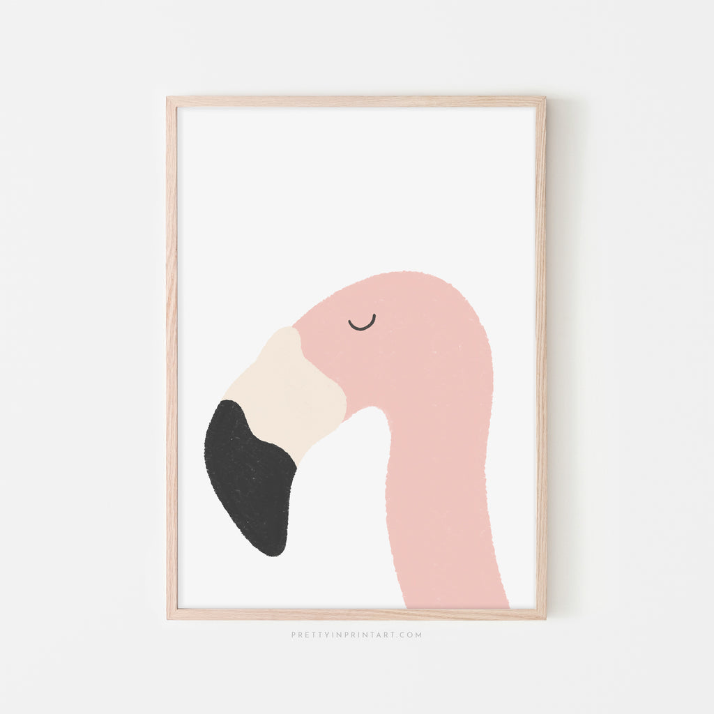 Pink Flamingo print by Editors Choice