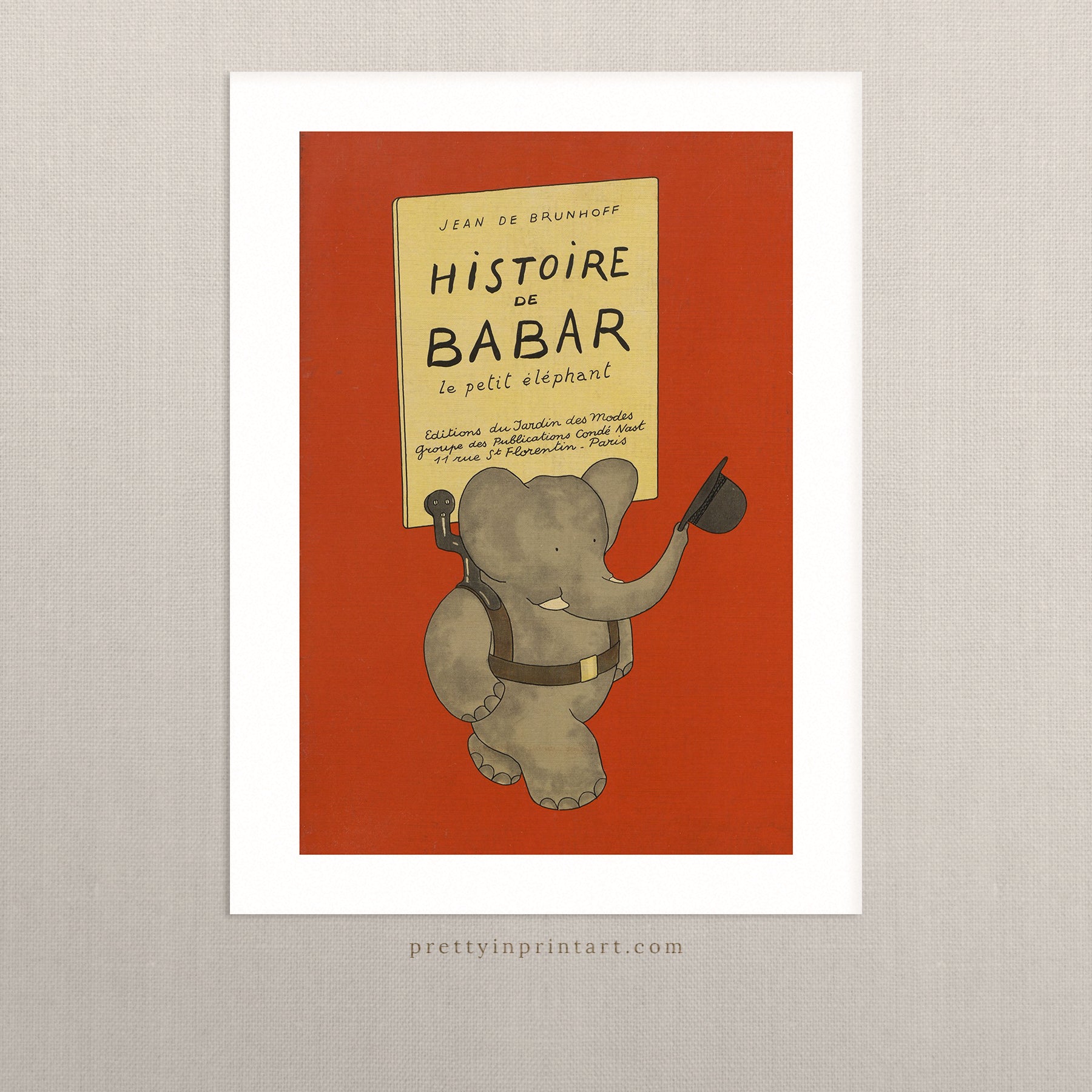 Babar Vintage Art 00103 |  Unframed