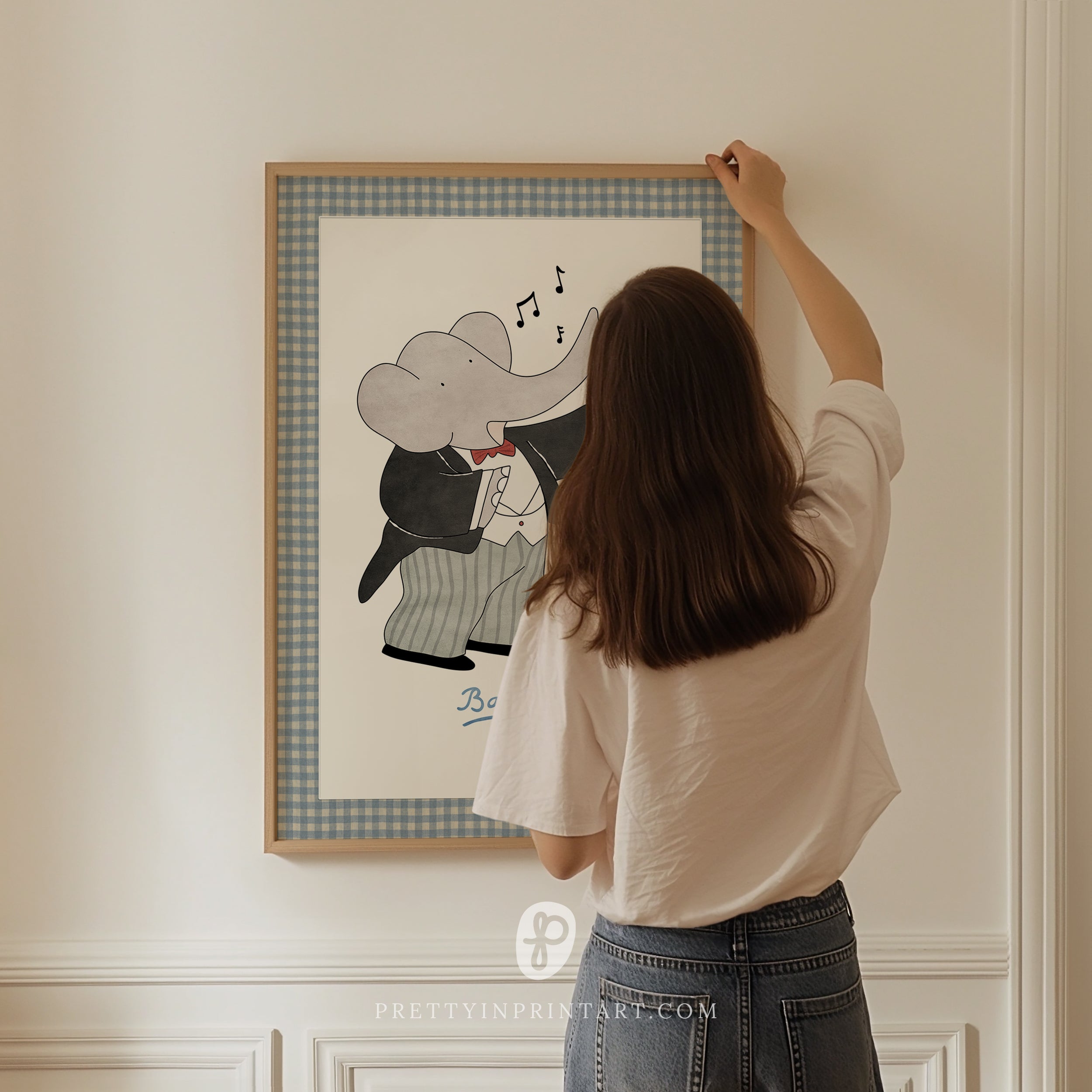 Babar Nursery Art – Sängerin | Gerahmter Druck