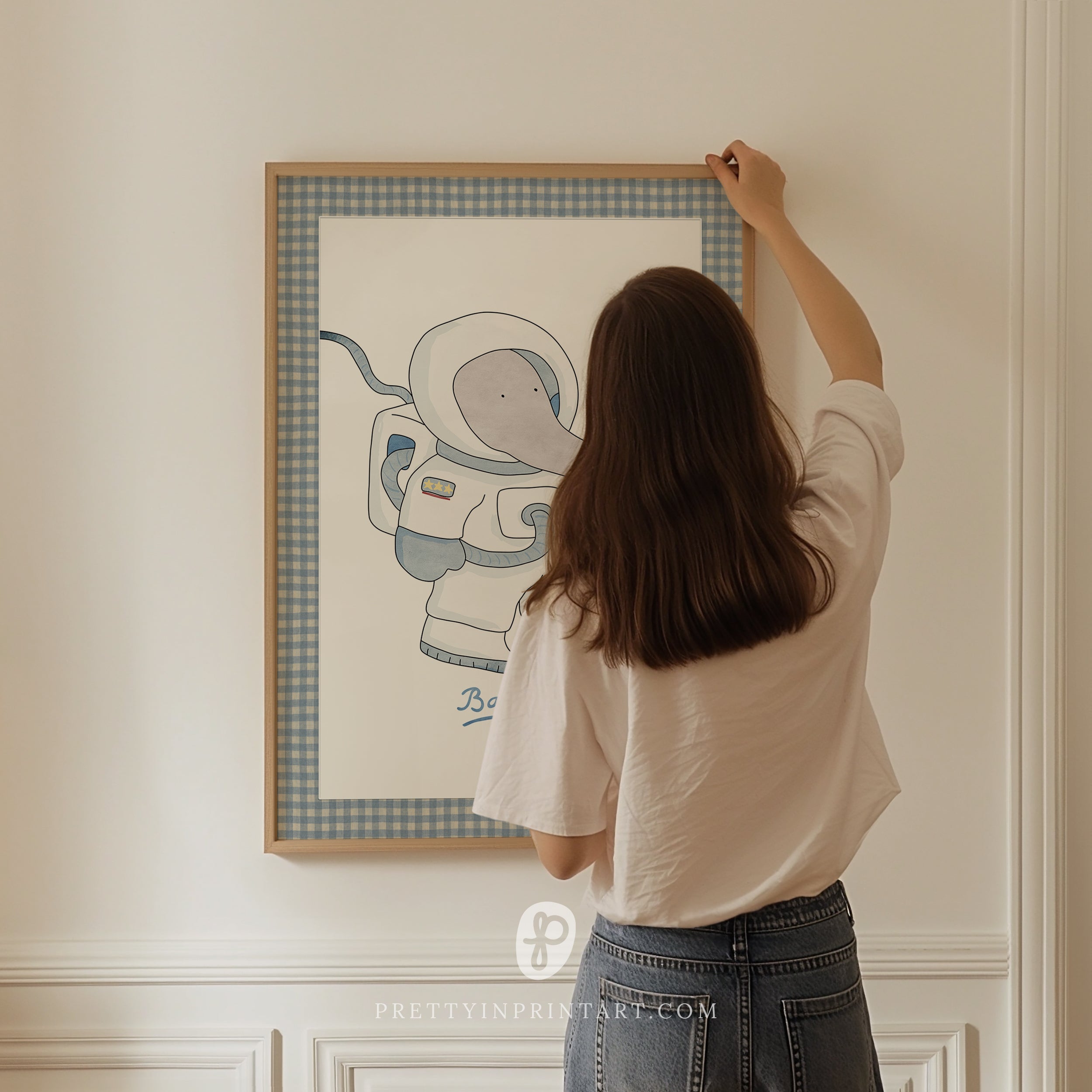 Babar Nursery Art - Astronaut |  Unframed