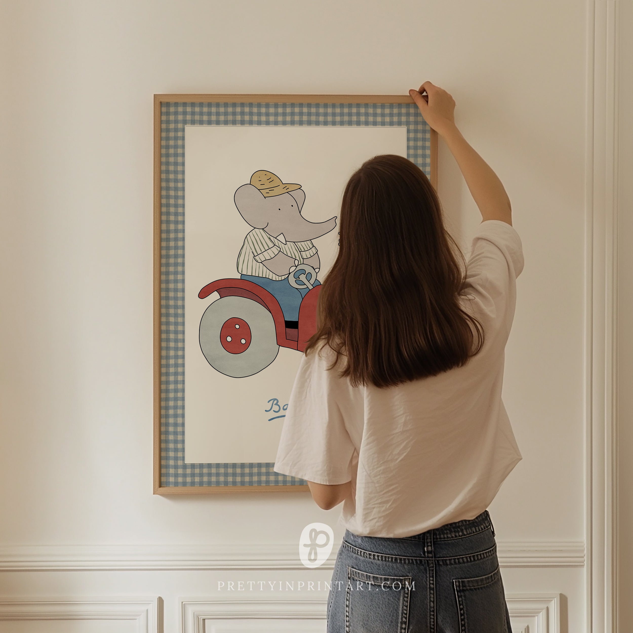 Babar Nursery Art - Farmer |  Framed Print