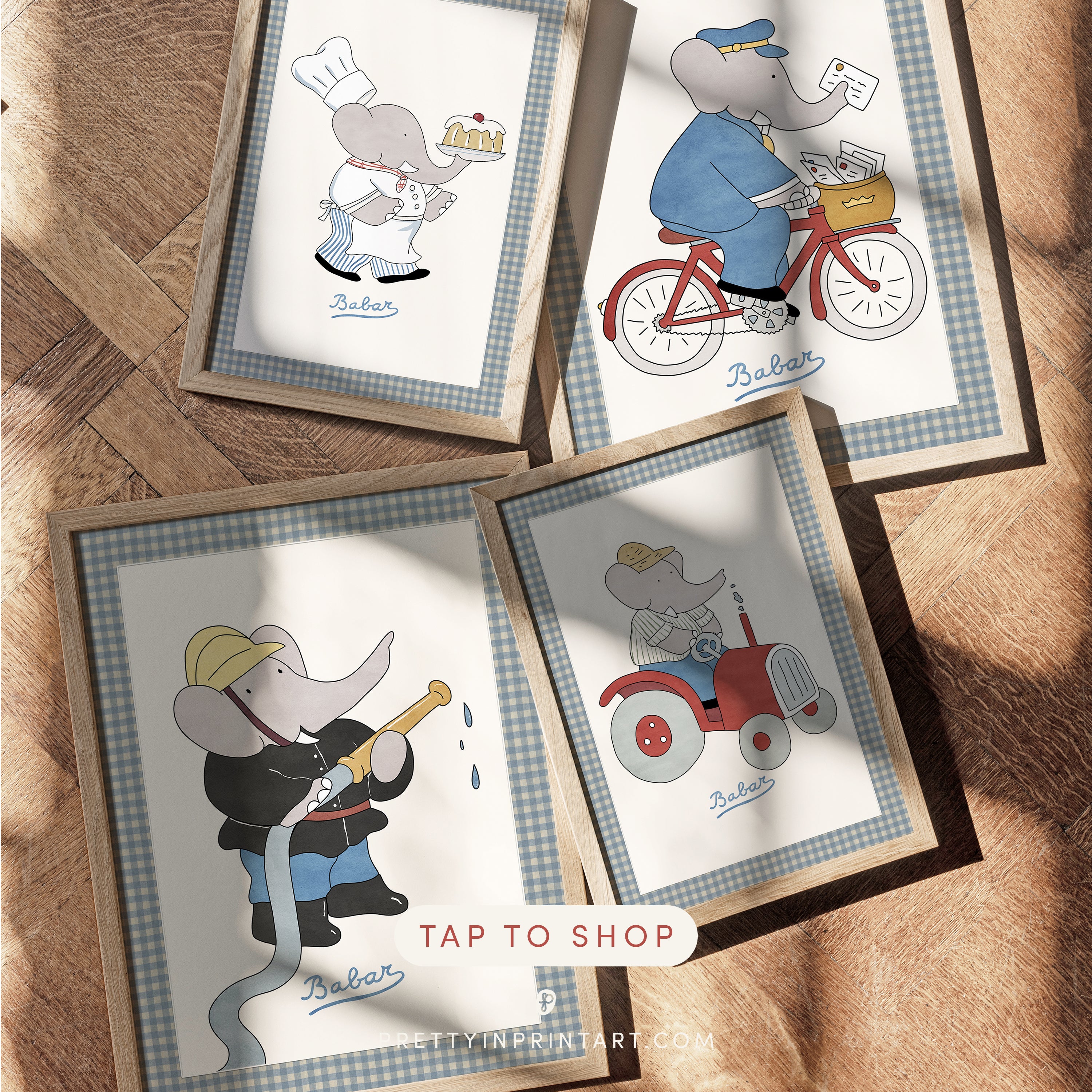 Babar Nursery Art - Chef |  Unframed