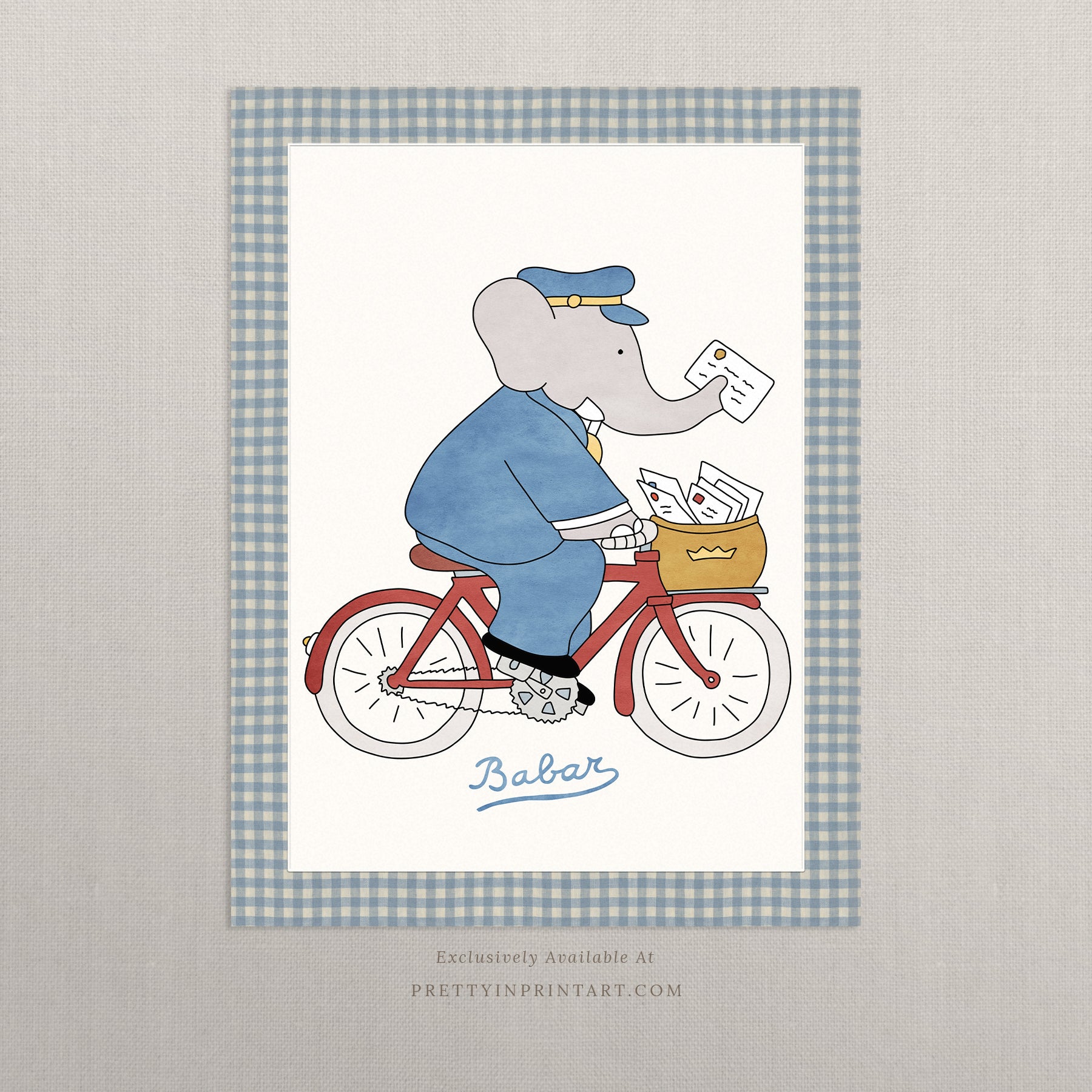 Babar Nursery Art - Postbote | Ungerahmt