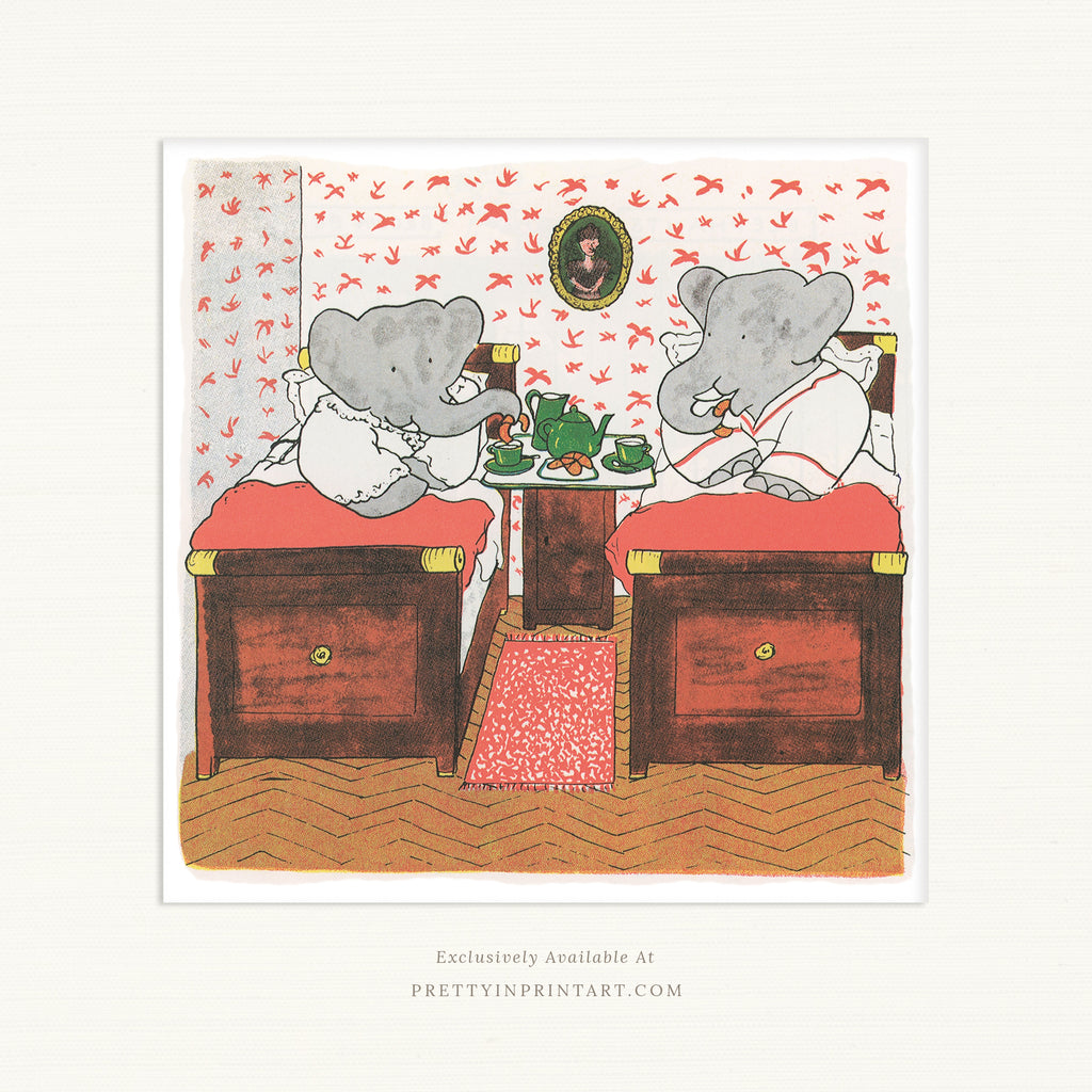 Babar in Bed |  Unframed