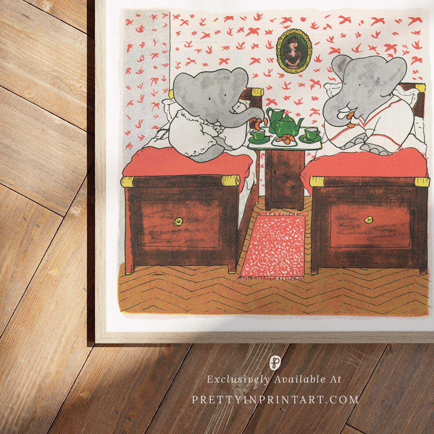 Babar in Bed |  Framed Print