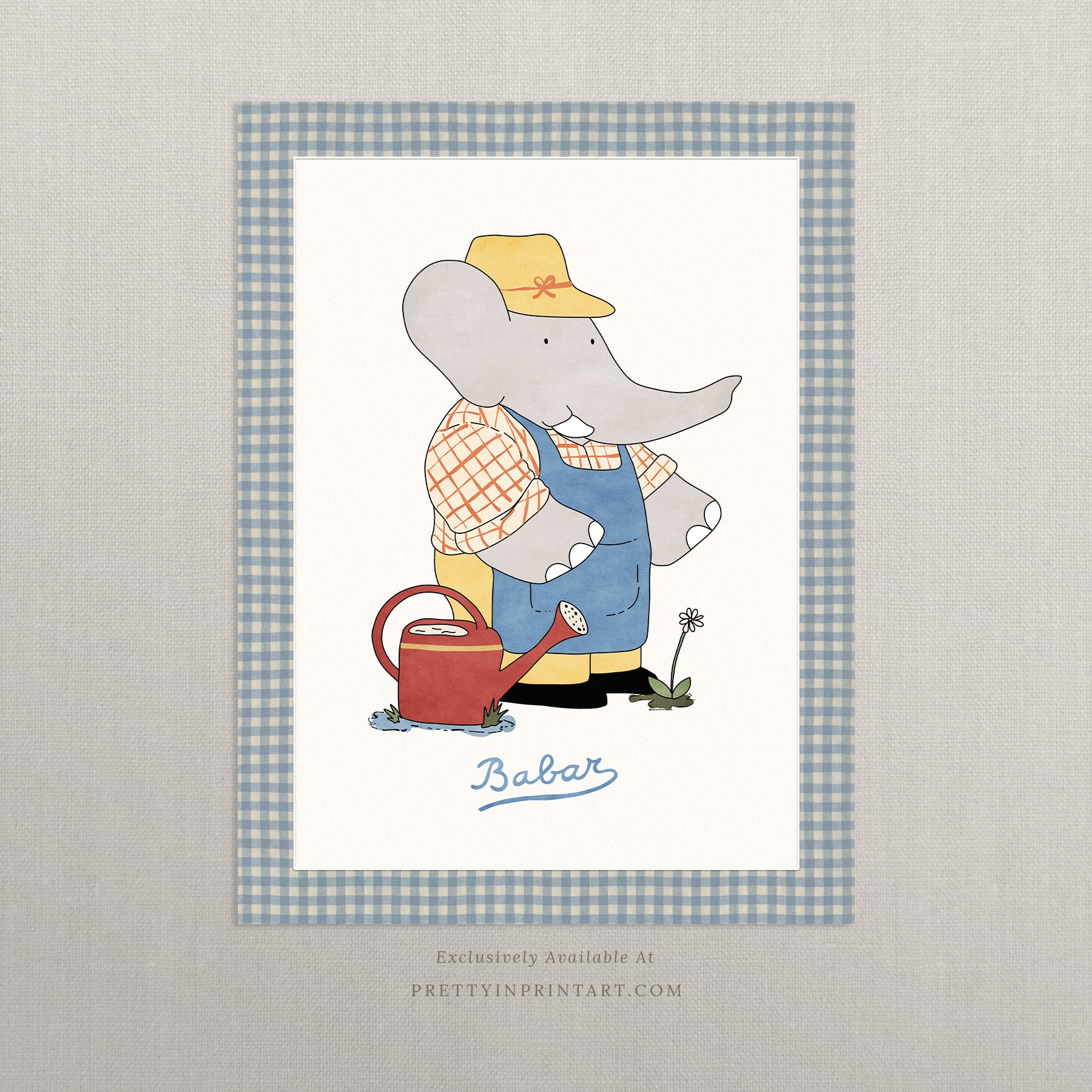 Babar Nursery Art – Gärtner | Ungerahmt