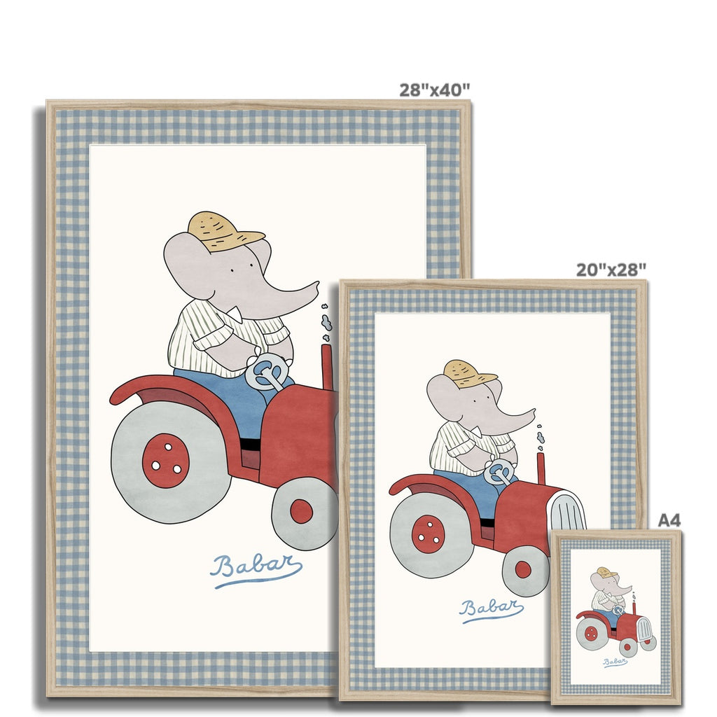 Babar Nursery Art - Farmer |  Framed Print