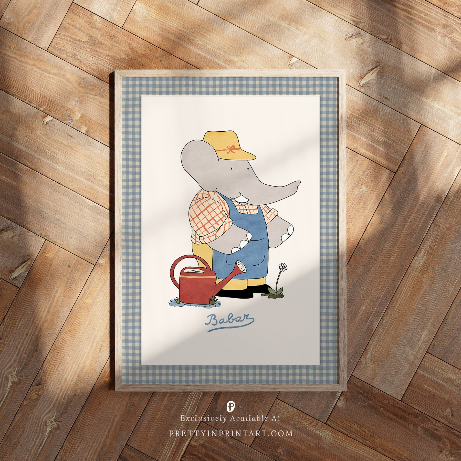 Babar Nursery Art - Gardener |  Unframed