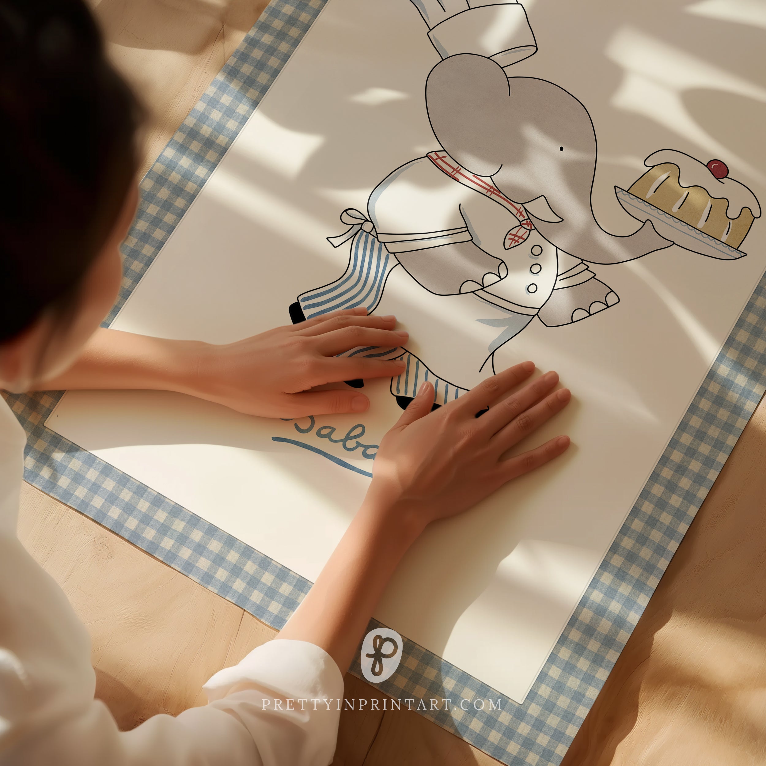 Babar Nursery Art - Chef |  Unframed