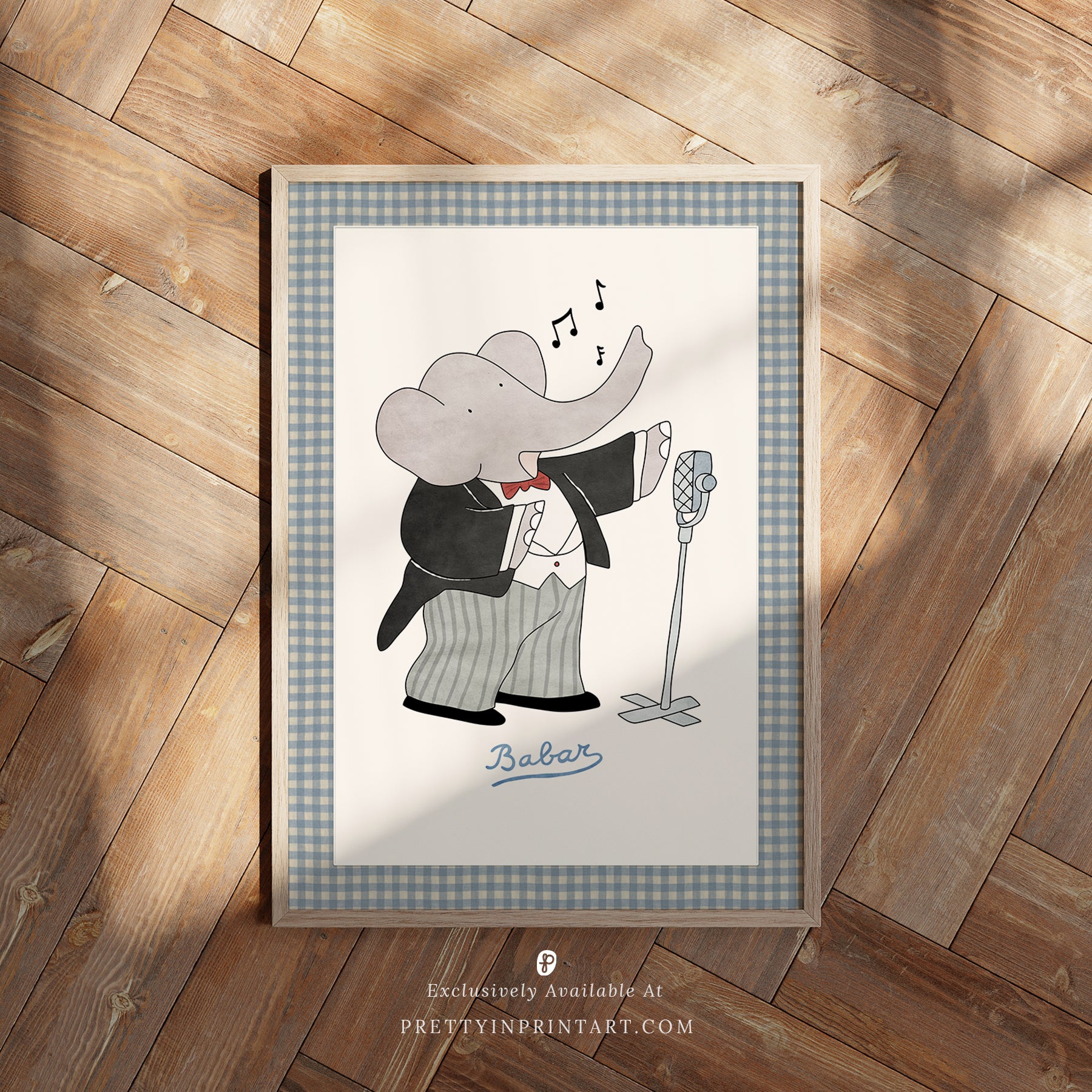 Babar Nursery Art - Singer |  Unframed