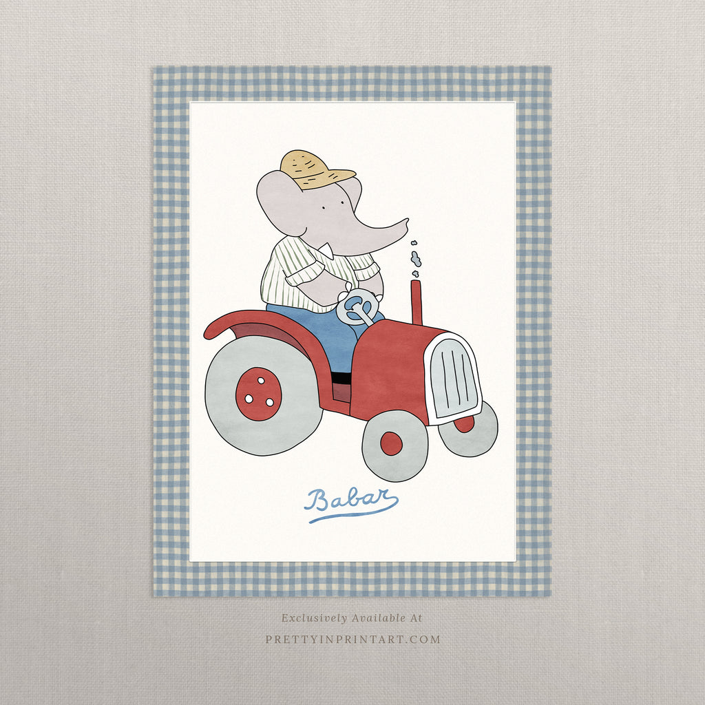 Babar Nursery Art - Farmer |  Unframed