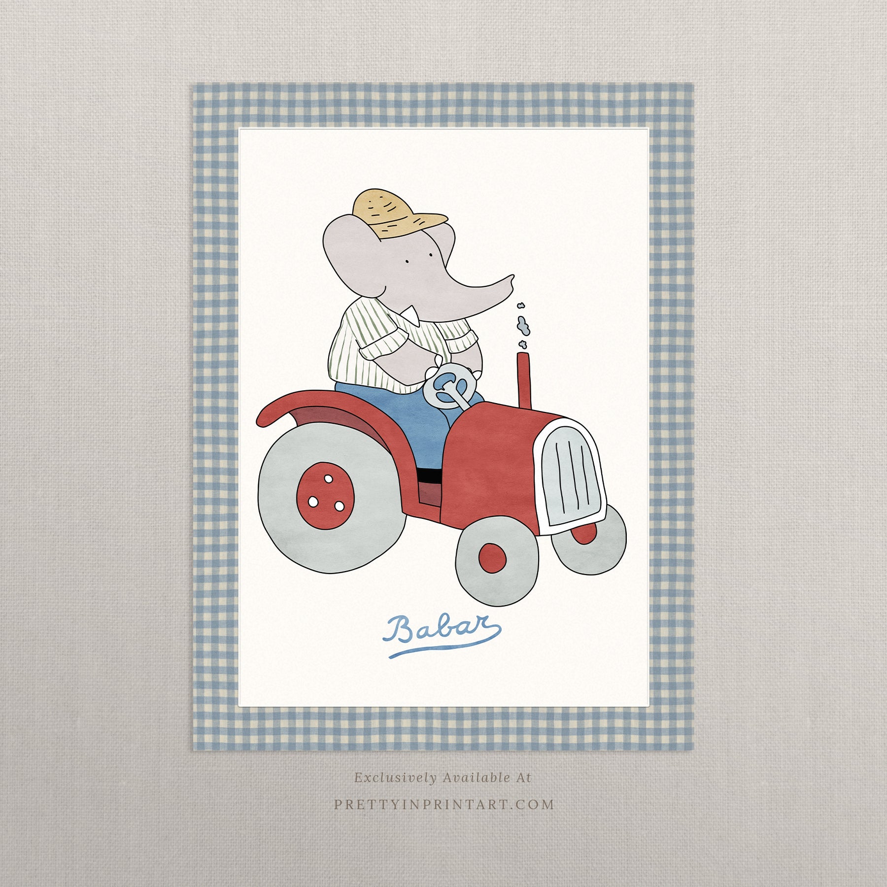 Babar Nursery Art - Farmer |  Unframed