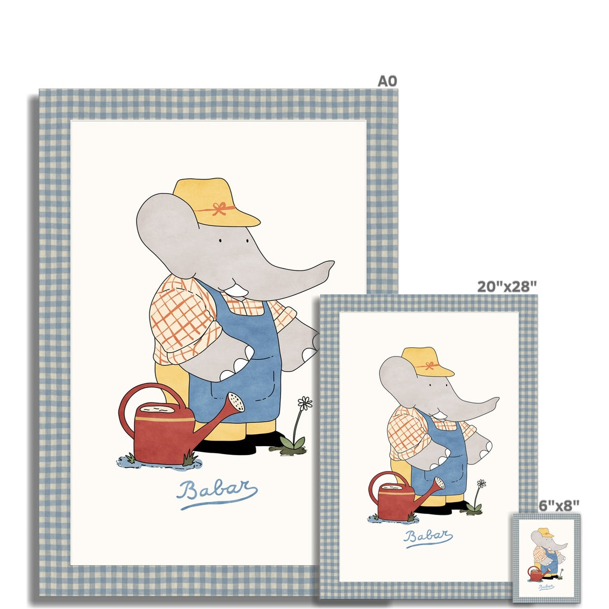 Babar Nursery Art - Gardener |  Unframed