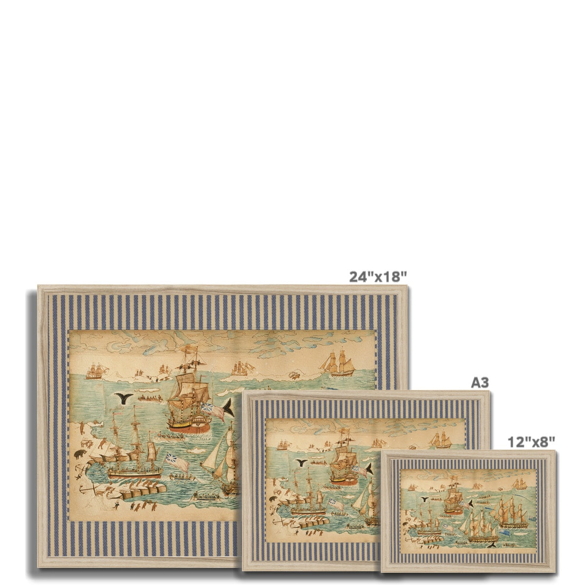 Vintage Ships at Sea Art |  Framed Print