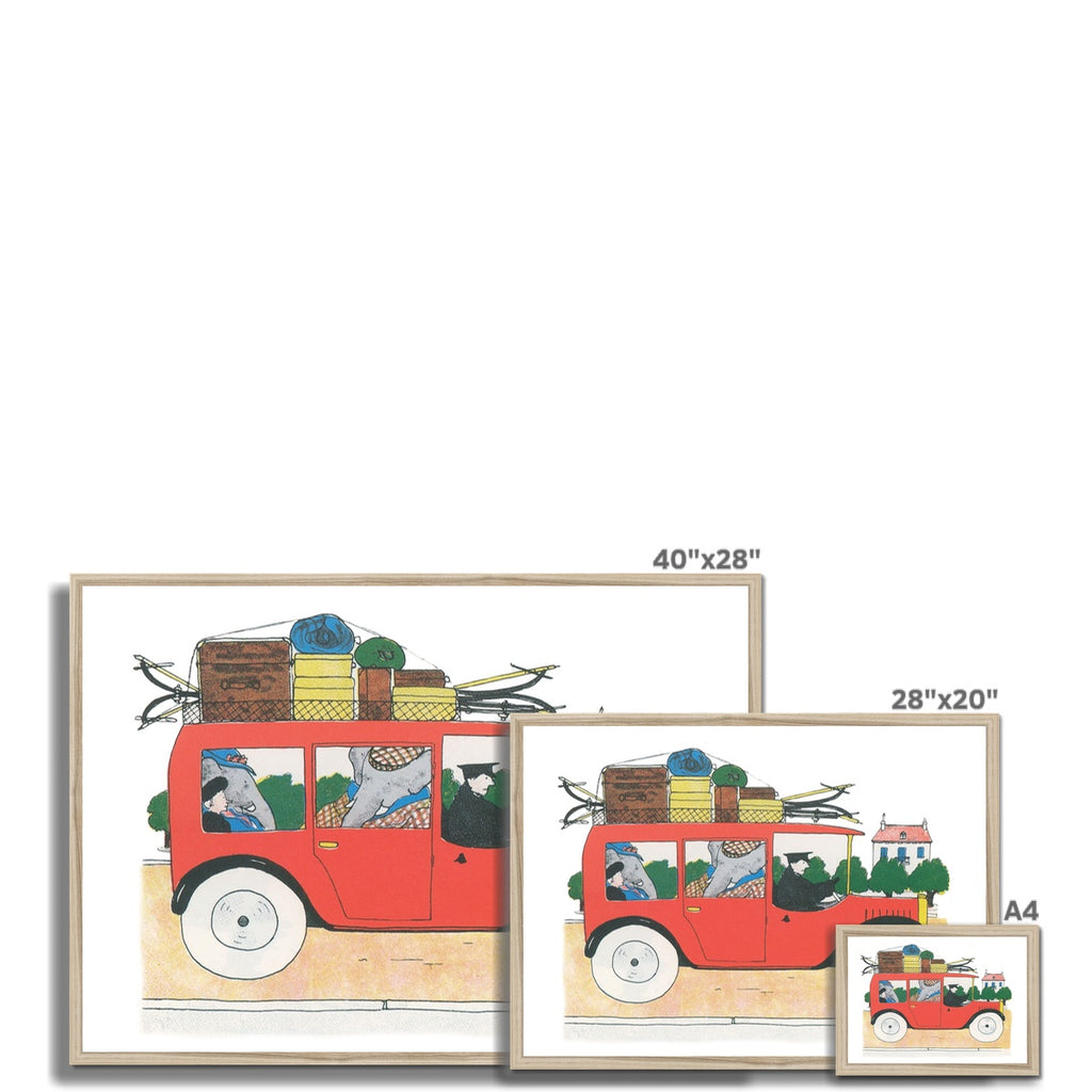 Babar In Car |  Framed Print