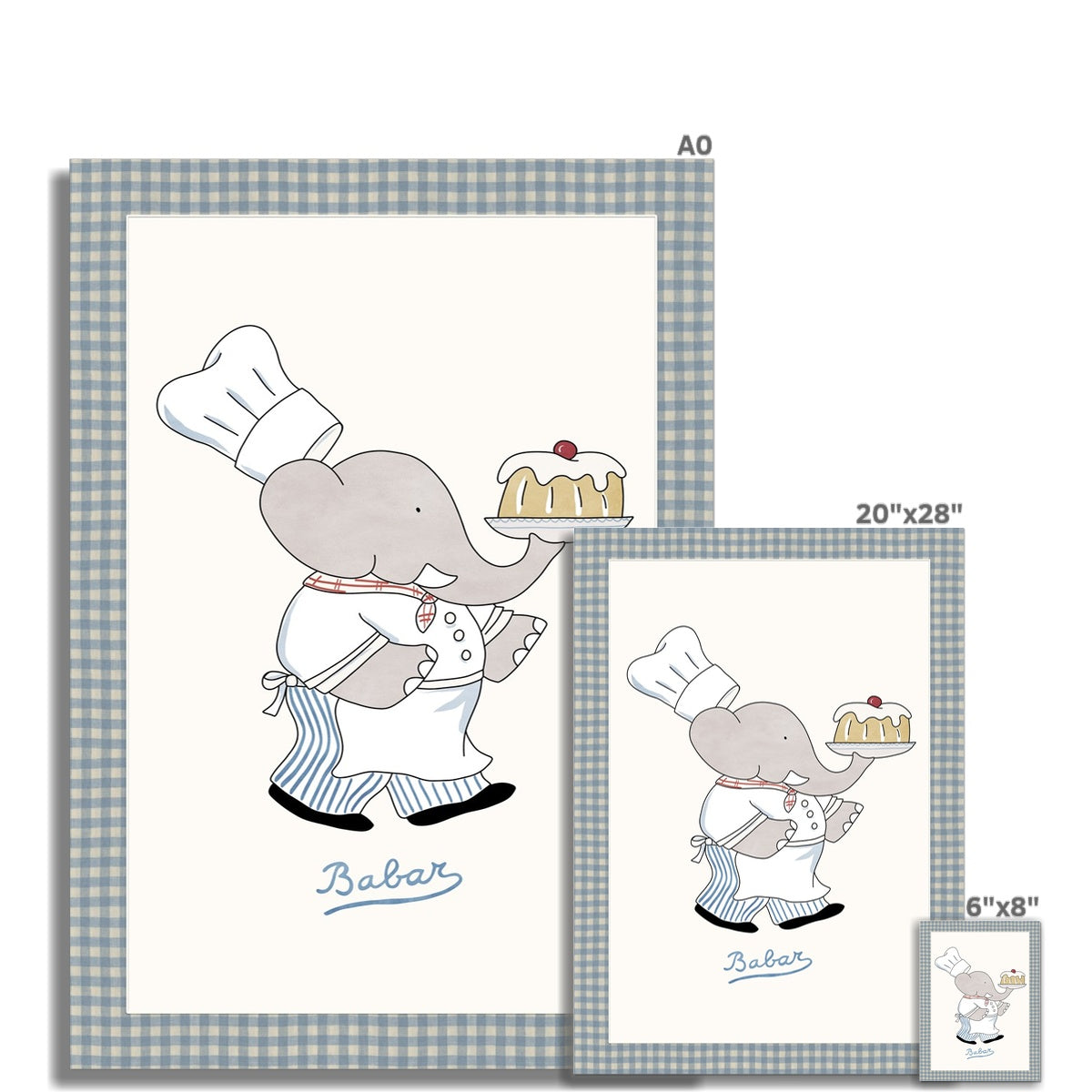 Babar Nursery Art - Chef |  Unframed