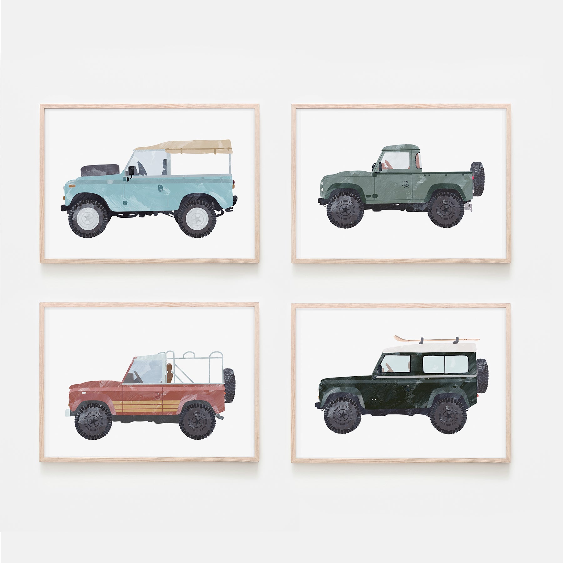 4x4 Land Rover - Green Defender |  Framed Print