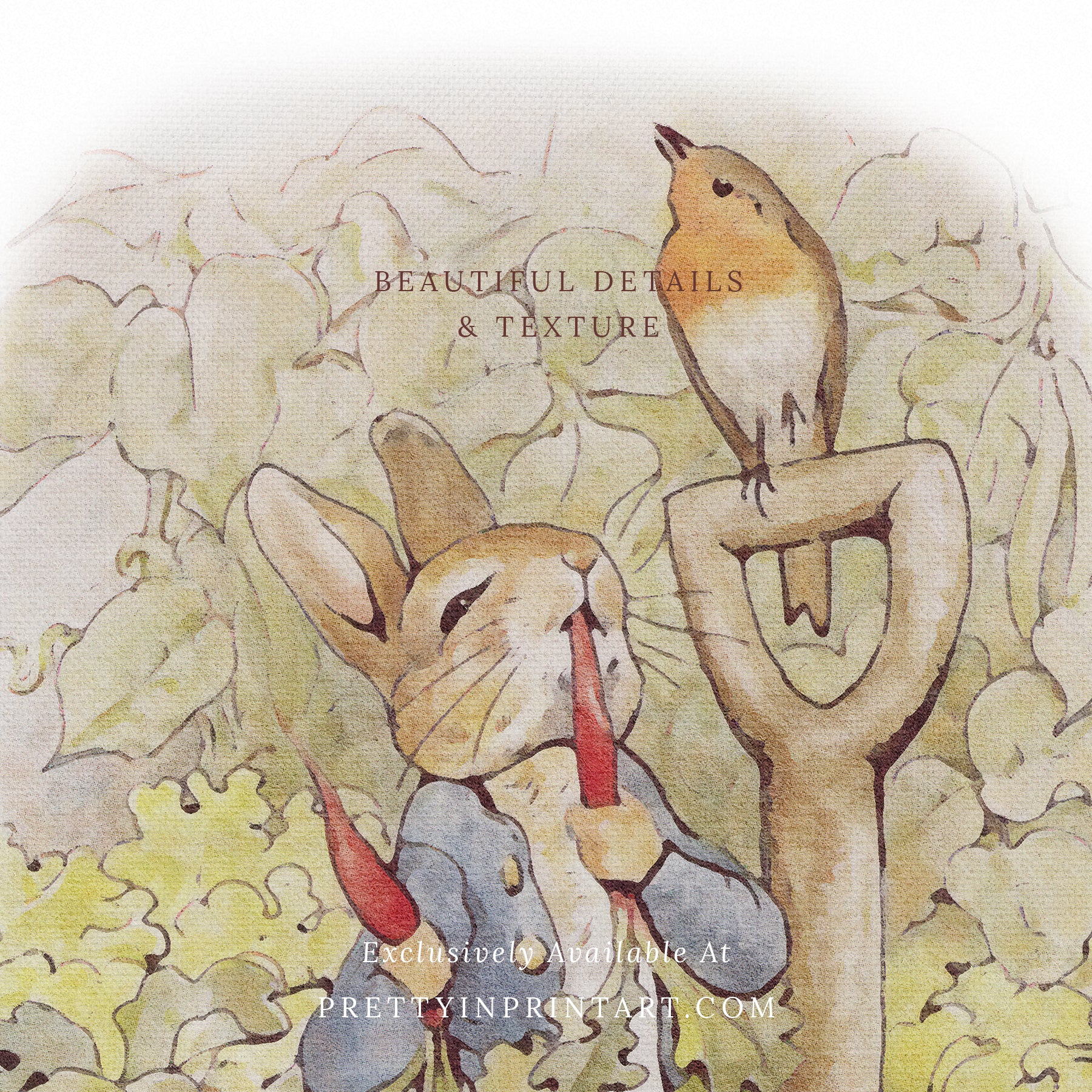 Beatrix Potter Inspired Art |  Unframed