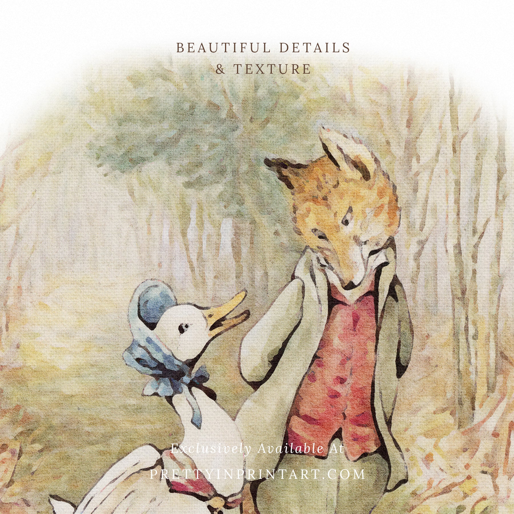 Beatrix Potter Inspired Art |  Unframed