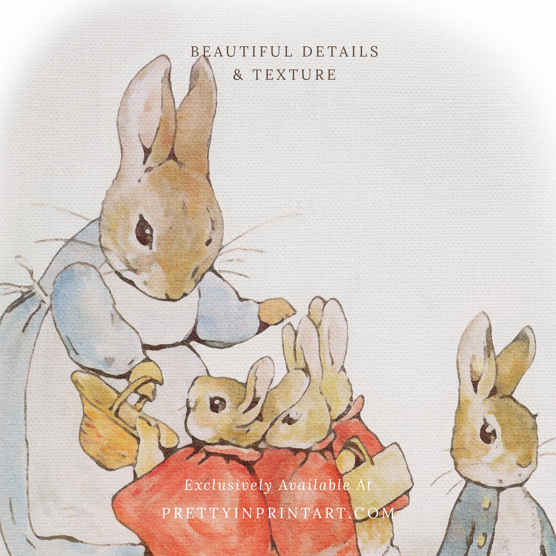 Beatrix Potter Inspired Art |  Unframed