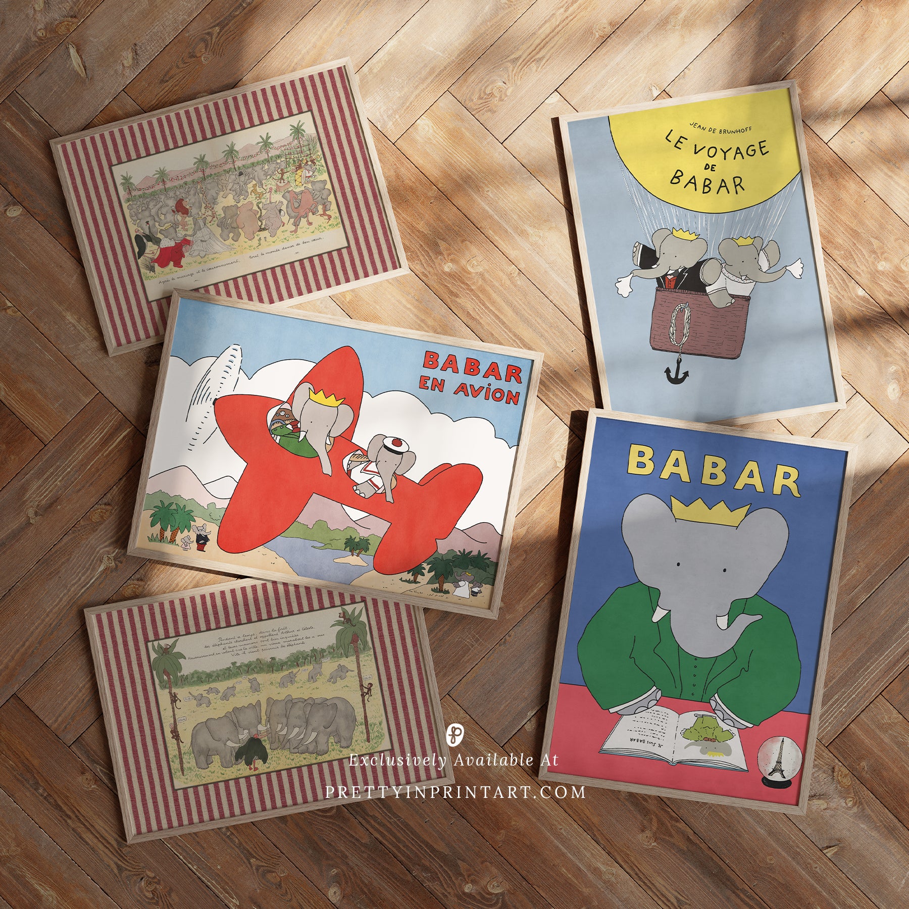 Babar En Avion Art Print |  Framed Print