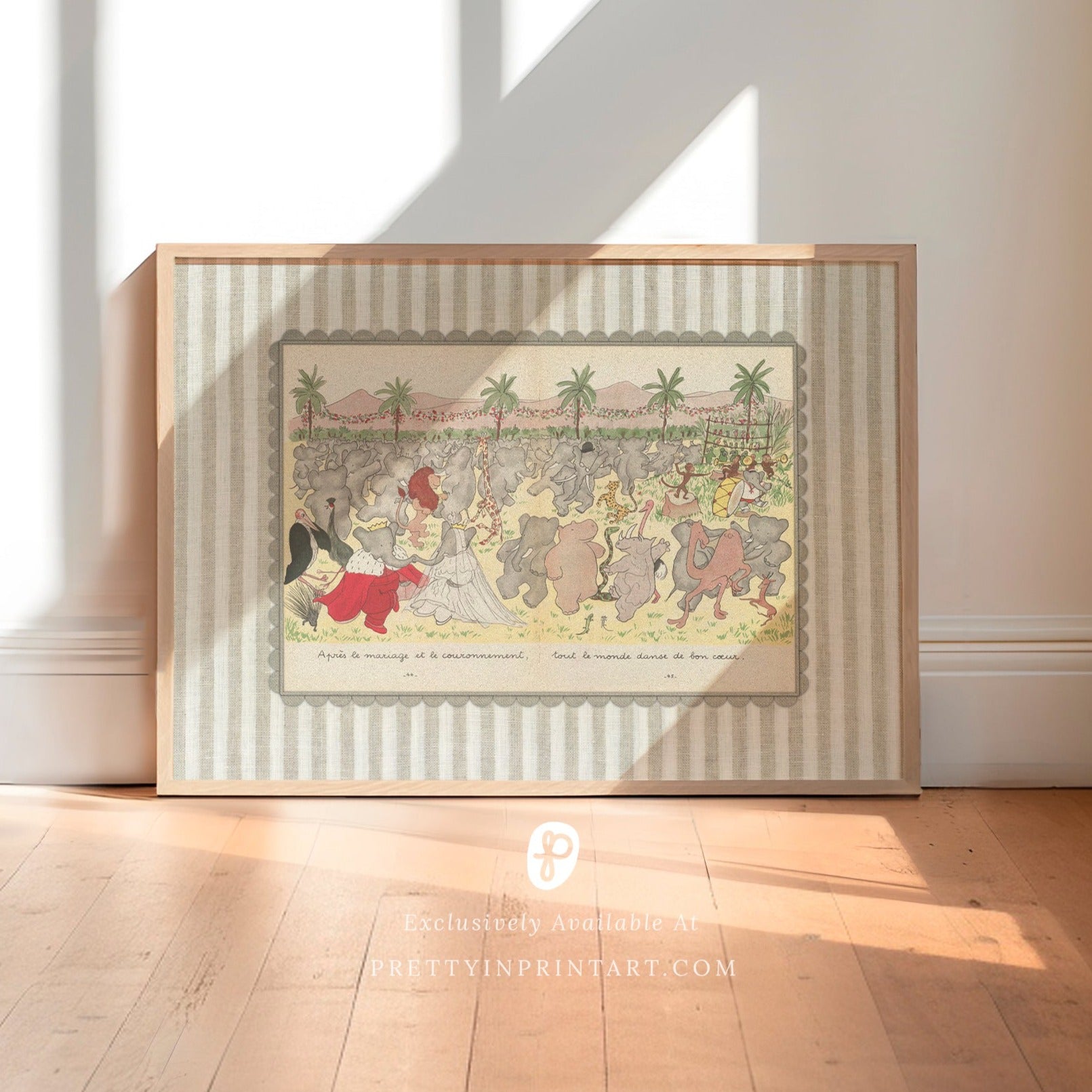 Babar Nursery Art 006 Natural |  Framed Print