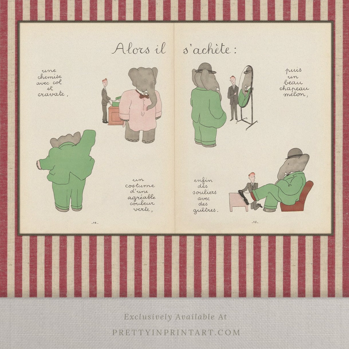 Babar Inspired Art 001 |  Unframed