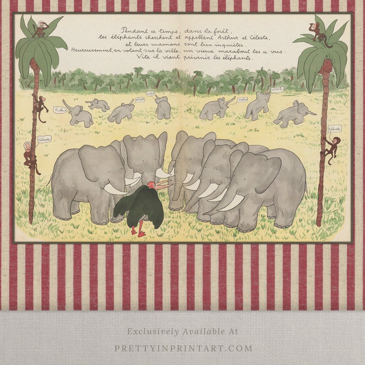 Babar Inspired Art 005 |  Unframed