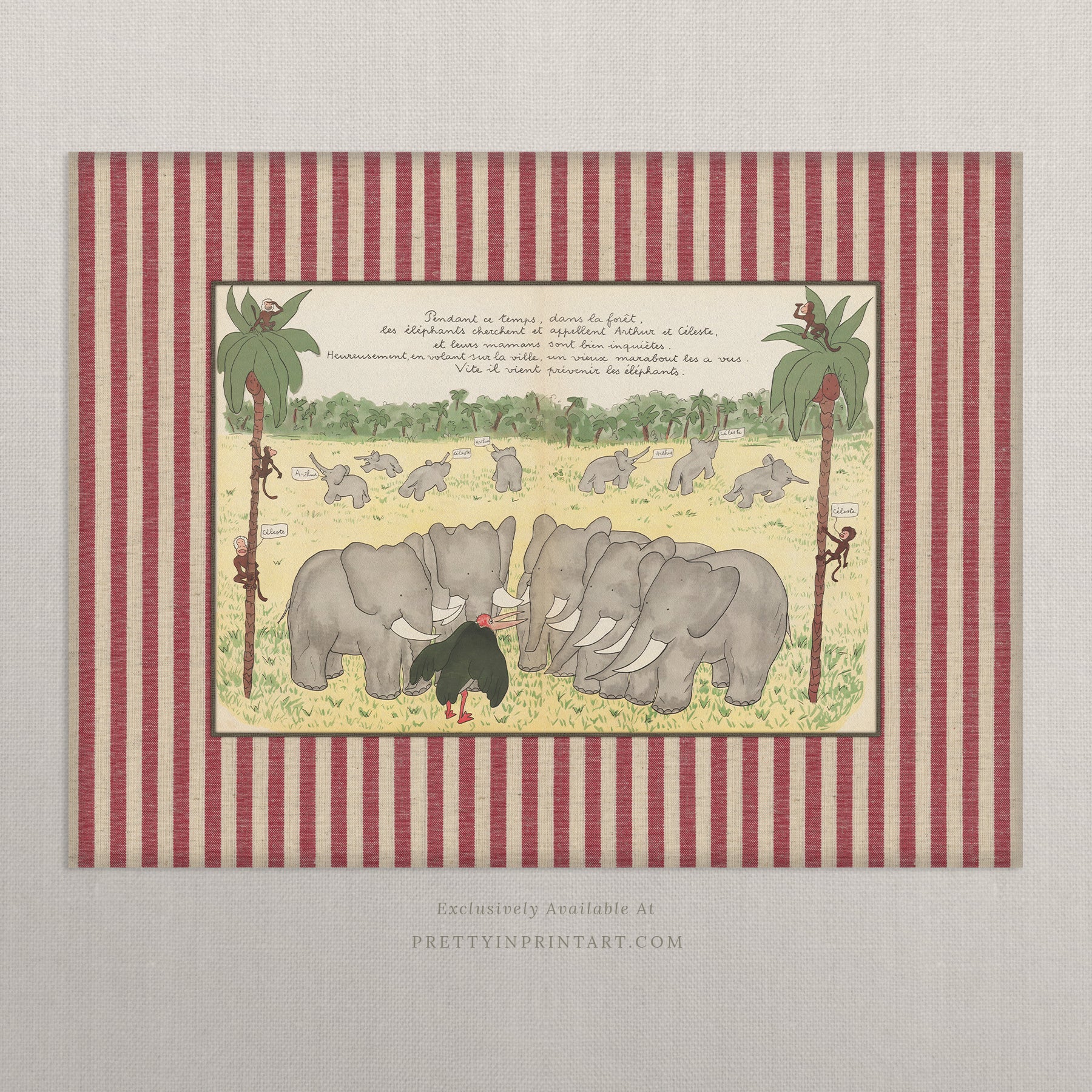 Babar Inspired Art 005 |  Unframed