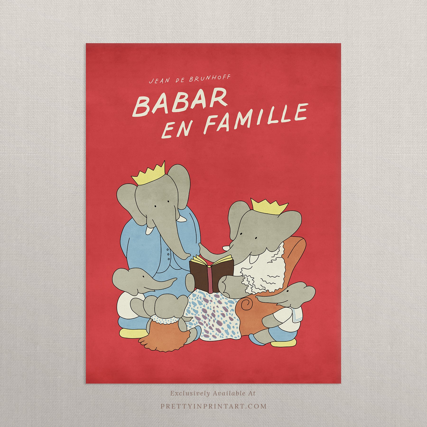 Babar Kinderzimmer Kunst 001 | Ungerahmt