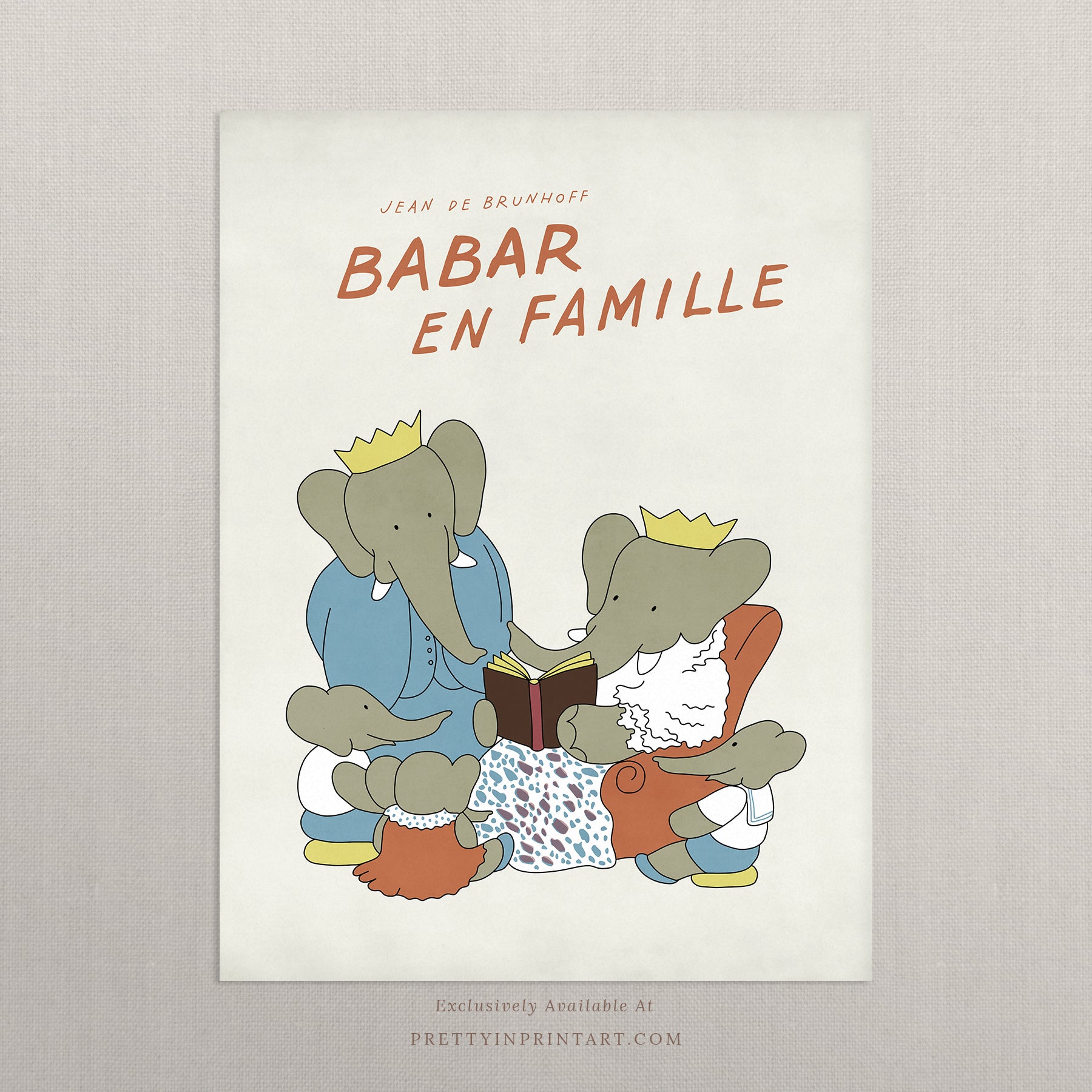 Babar Kinderzimmer Kunst 002 | Kunstdruck