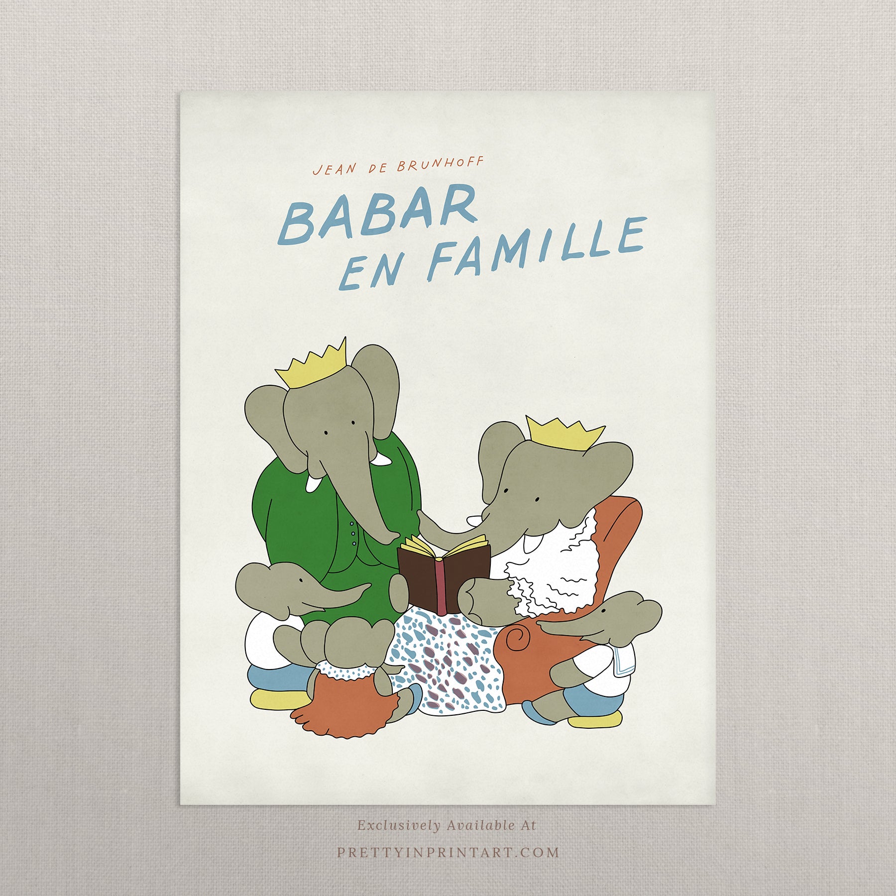 Babar Kinderzimmer Kunst 003 | Ungerahmt