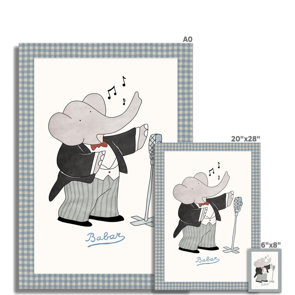 Babar Nursery Art - Singer |  Unframed