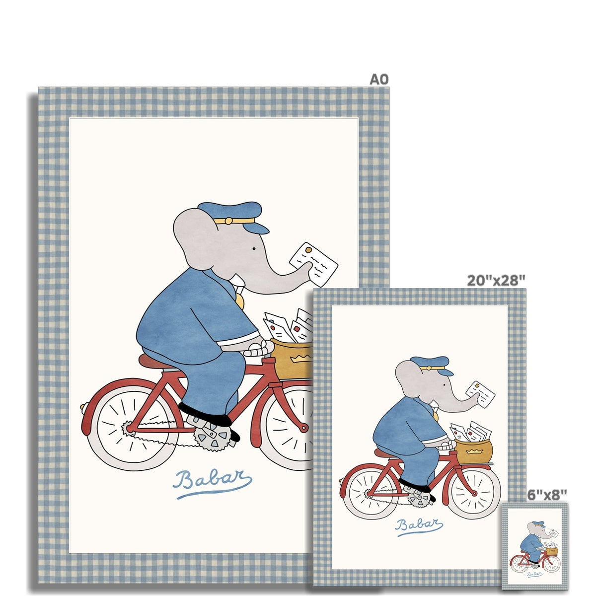 Babar Nursery Art - Postman |  Unframed