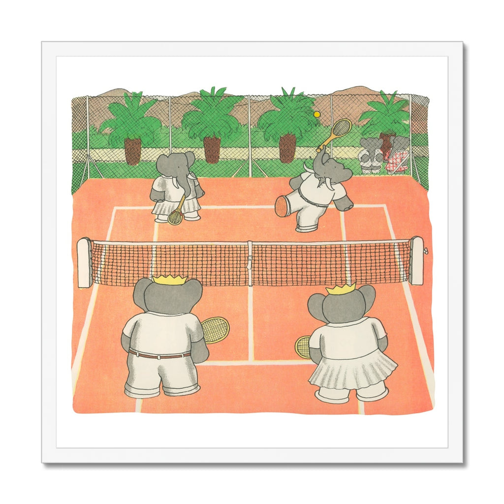 Babar Tennis Square |  Framed Print