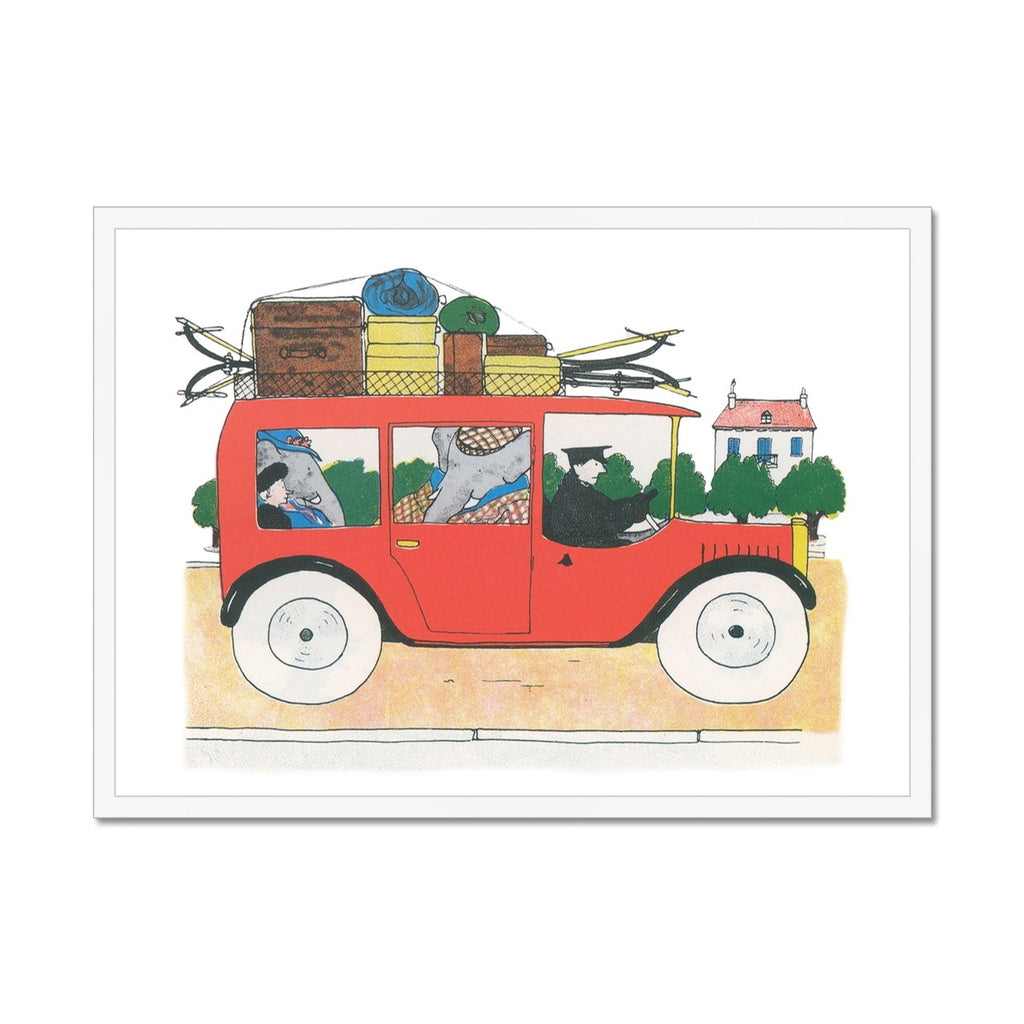 Babar In Car |  Framed Print