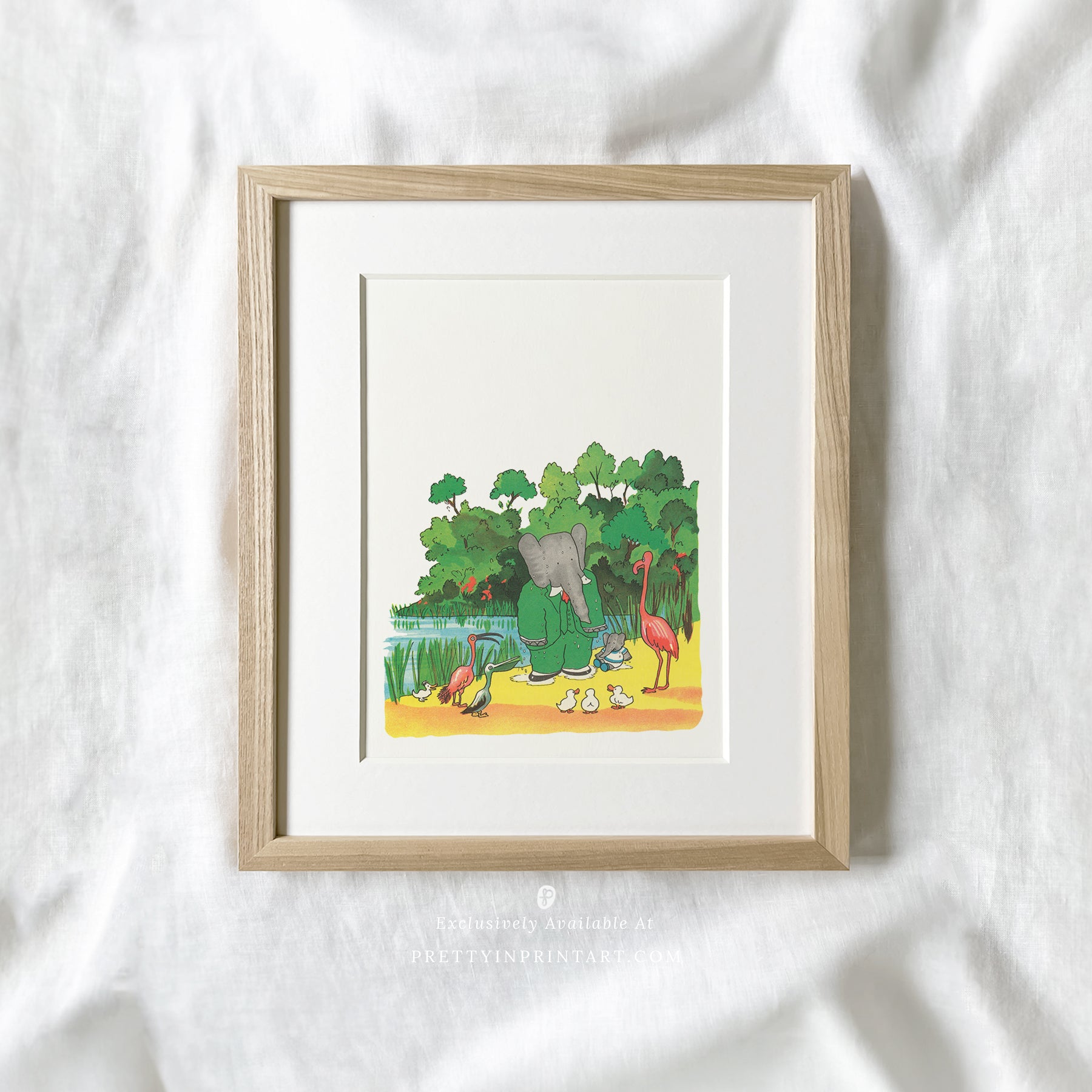 Babar Flamingo |  Framed & Mounted Print