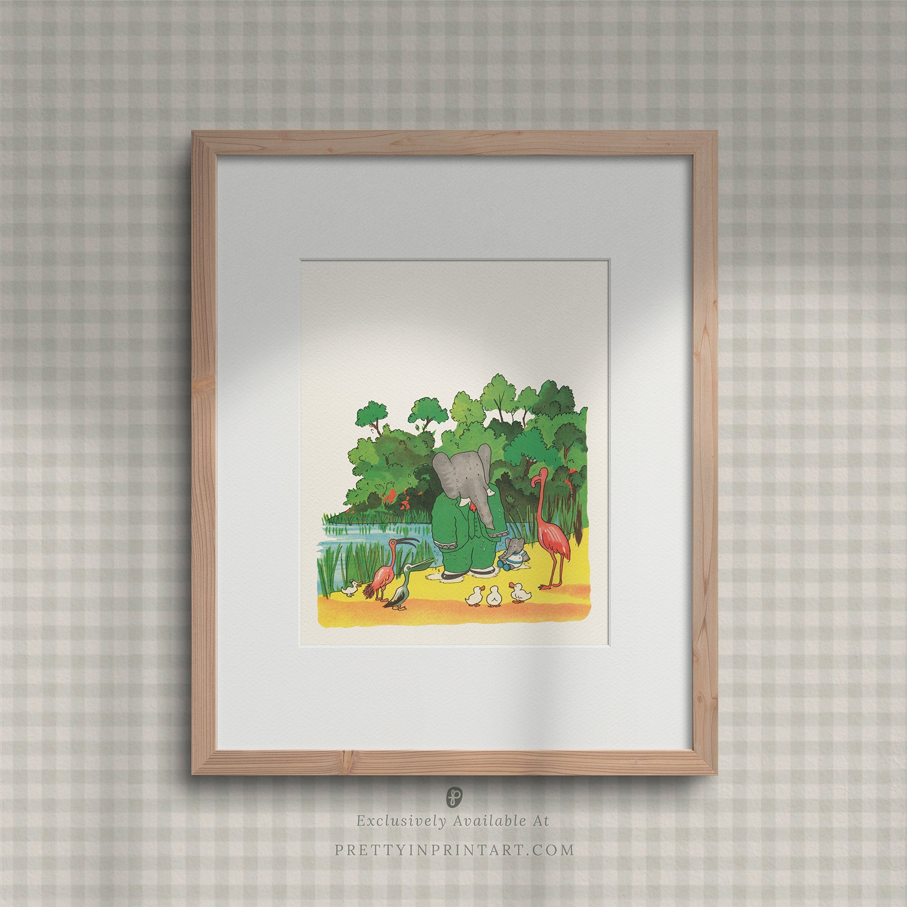 Babar Flamingo |  Framed & Mounted Print