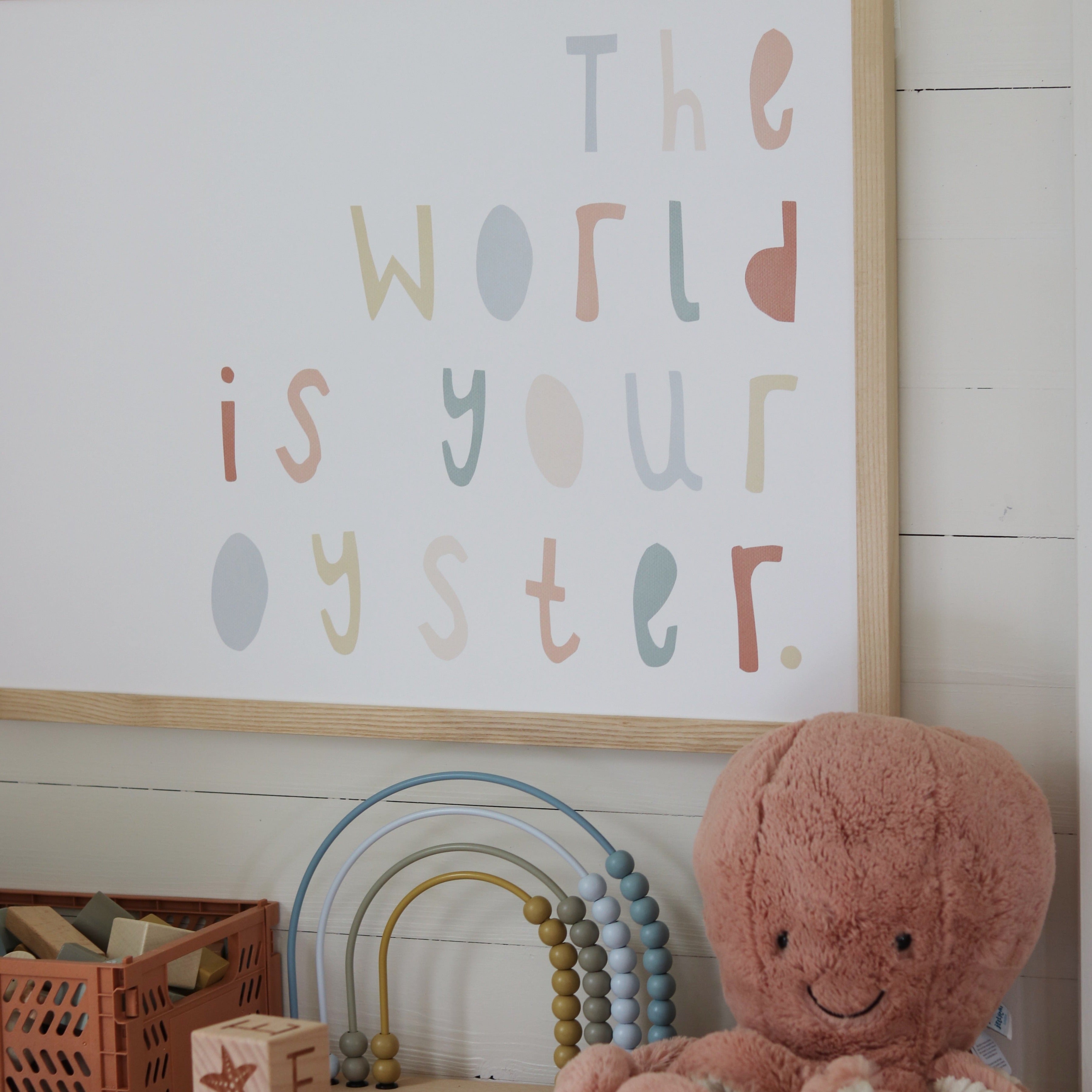 The World Is Your Oyster - Subtle Colours |  Unframed