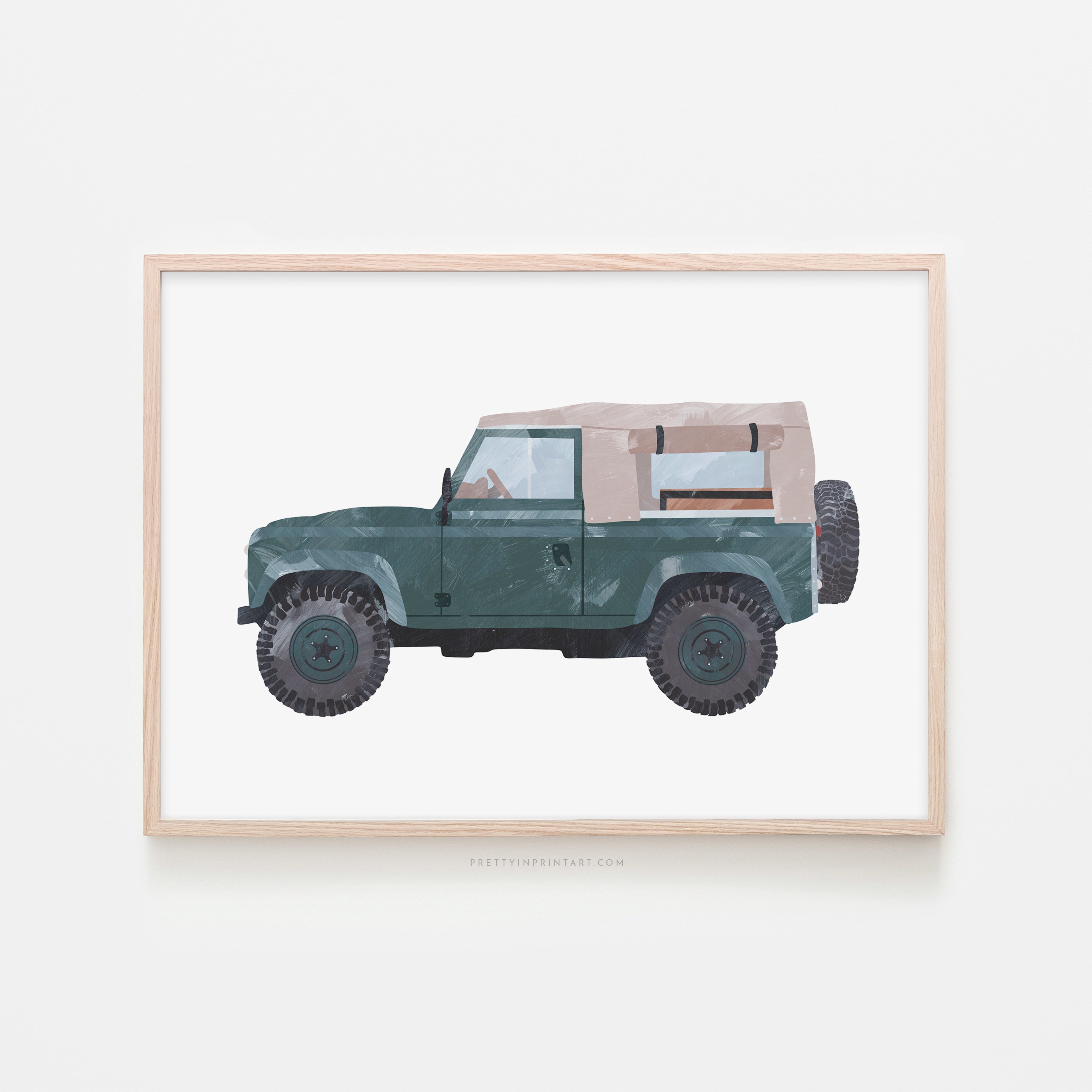 4x4 Land Rover - Green Defender |  Framed Print