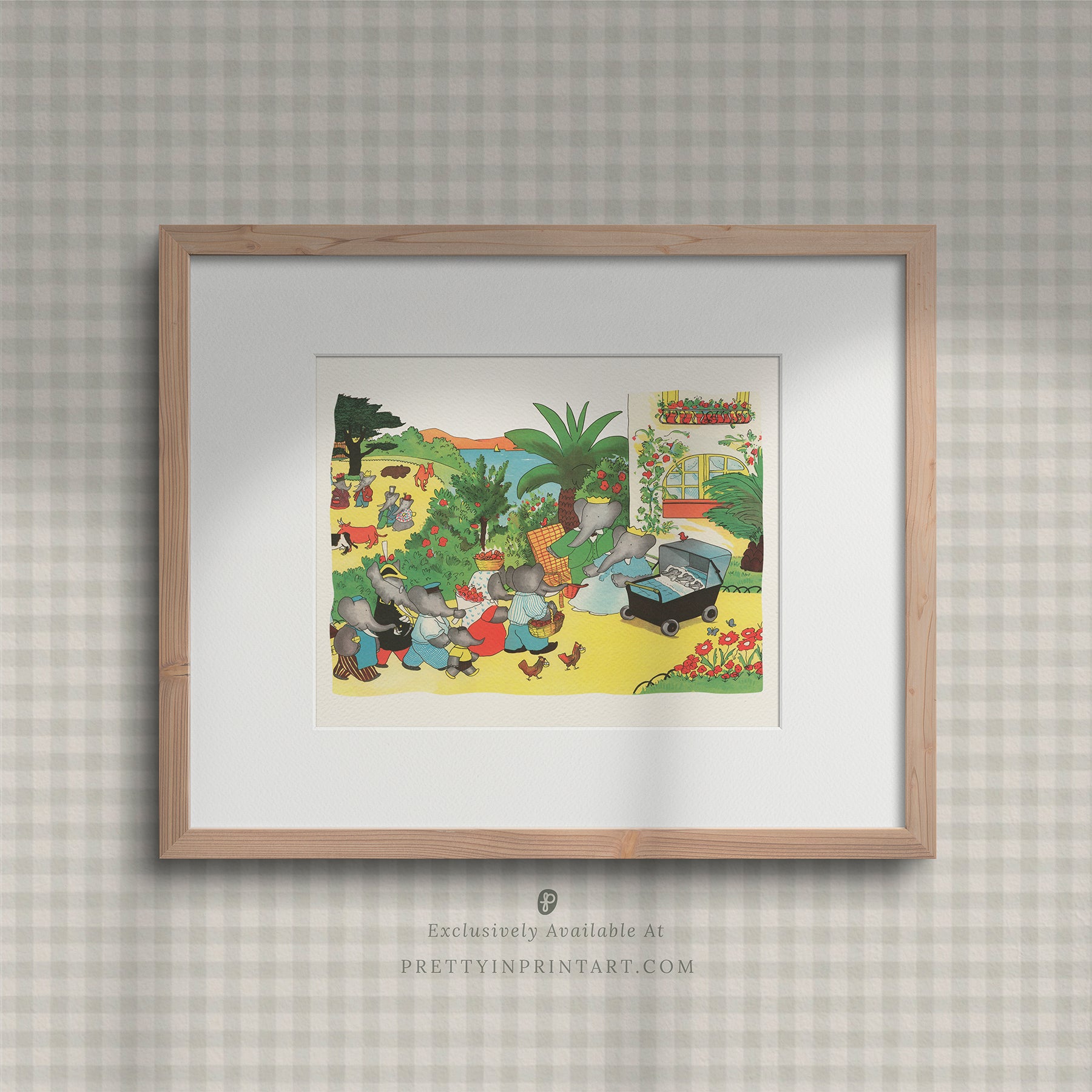 Babar New Babies |  Framed & Mounted Print