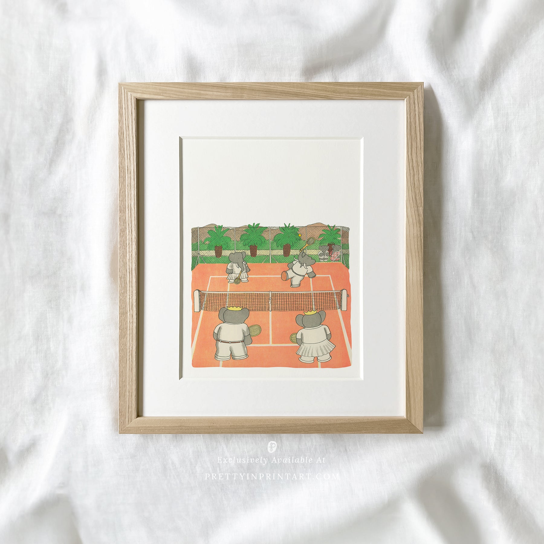 Babar Tennis Portrait |  Framed & Mounted Print