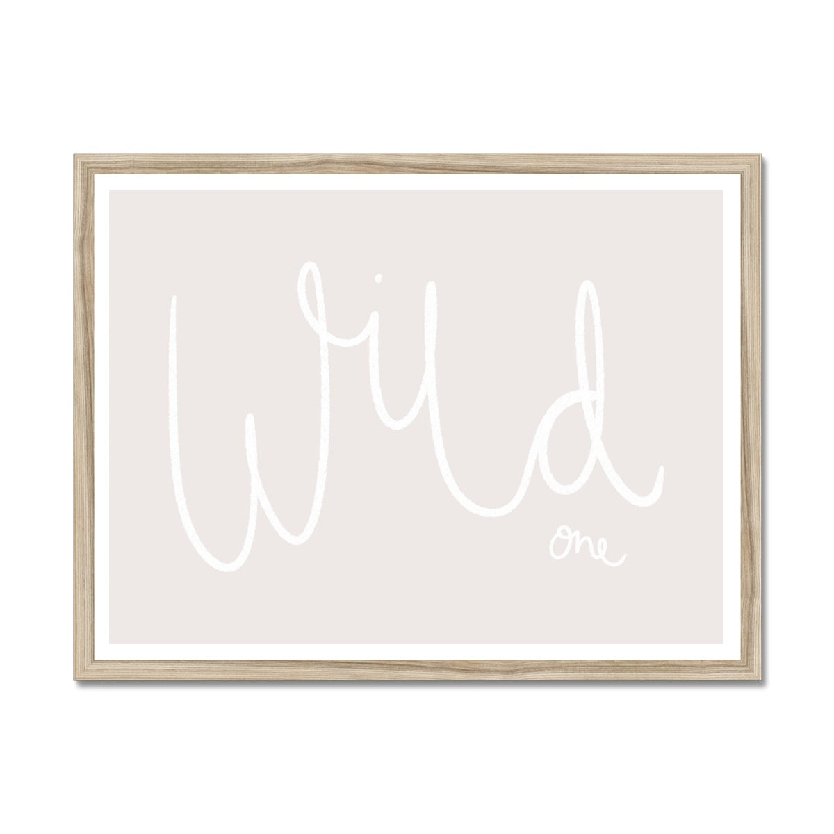 Wild One - Beige / White Landscape |  Framed Print