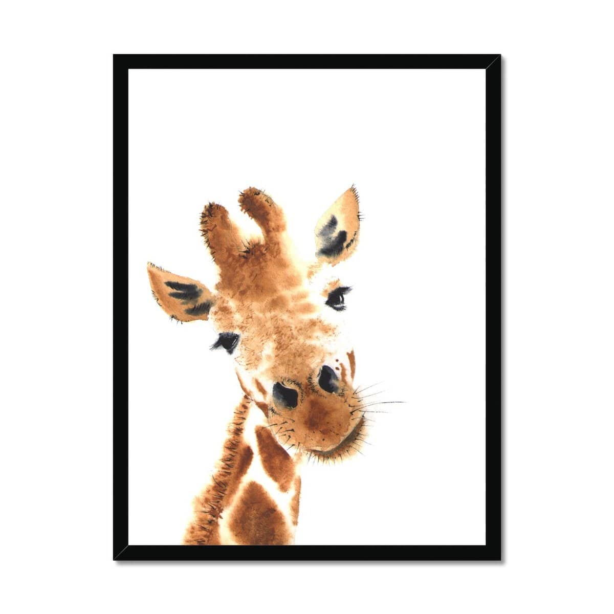 Giraffe Nursery Art - Peekaboo |  Framed Print