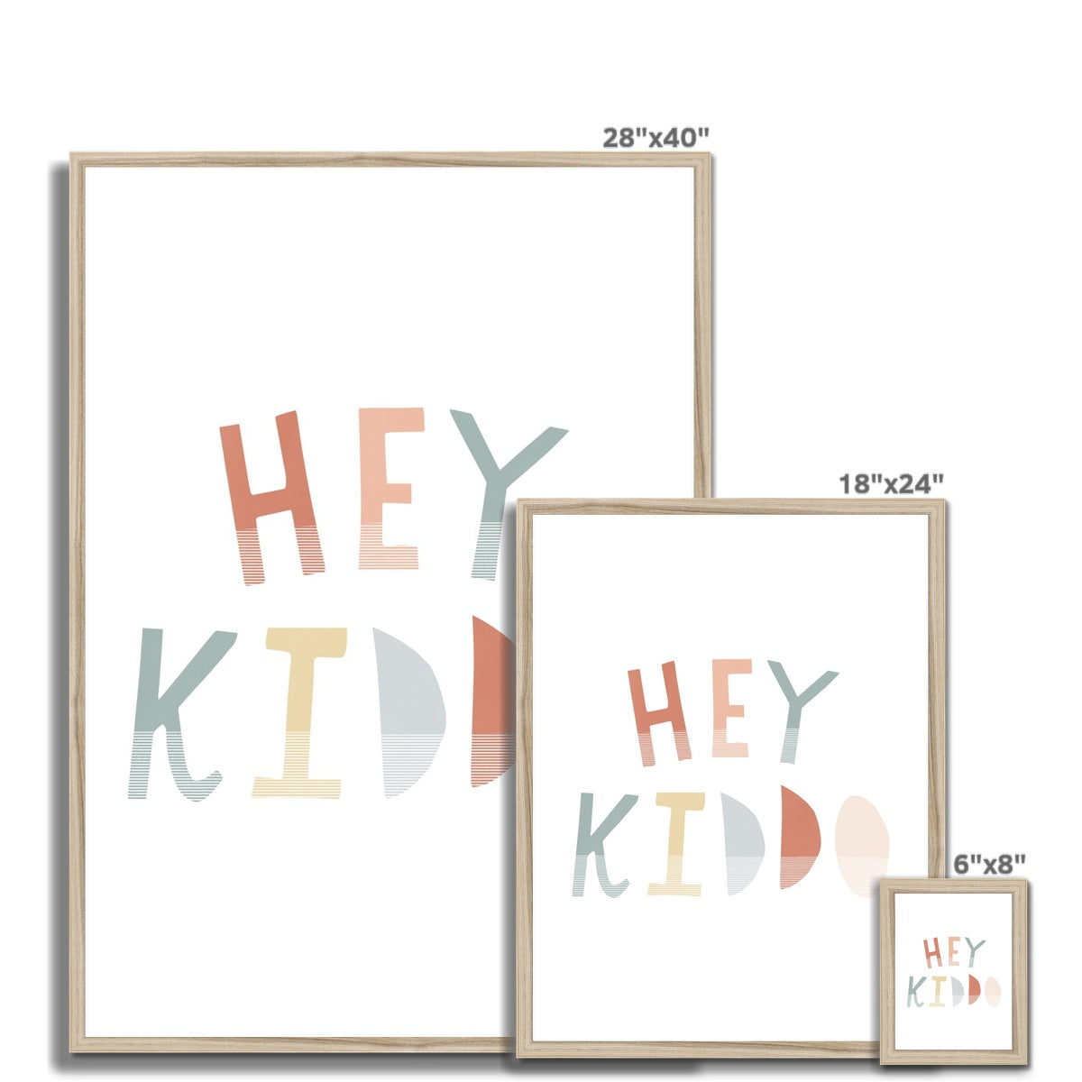 Hey Kiddo - Subtle |  Framed Print