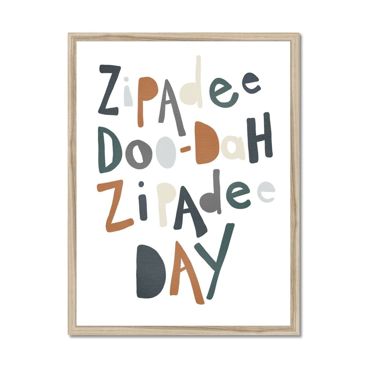 Zipadee Doo Dah - Navy |  Framed Print