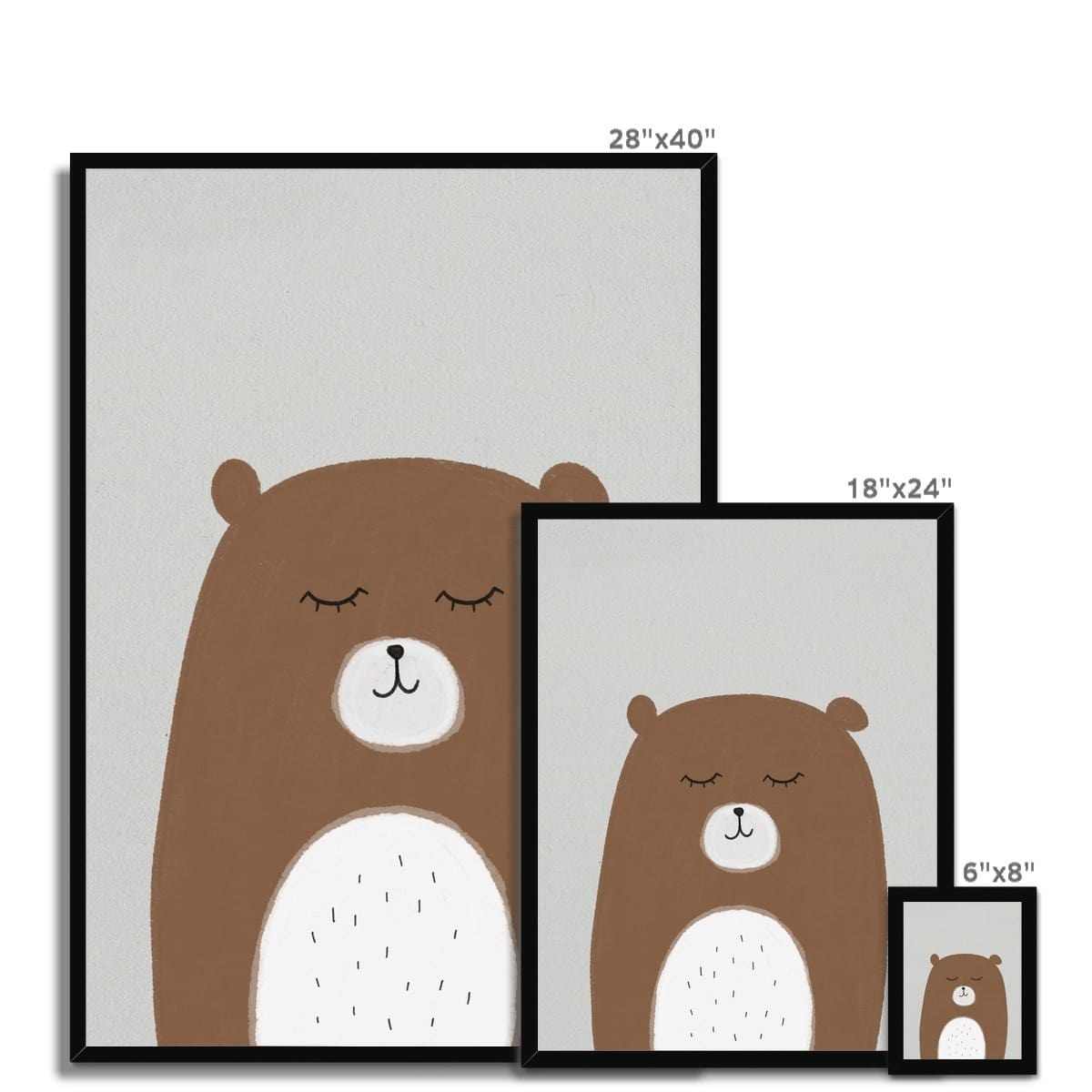 Sleepy Bear |  Framed Print