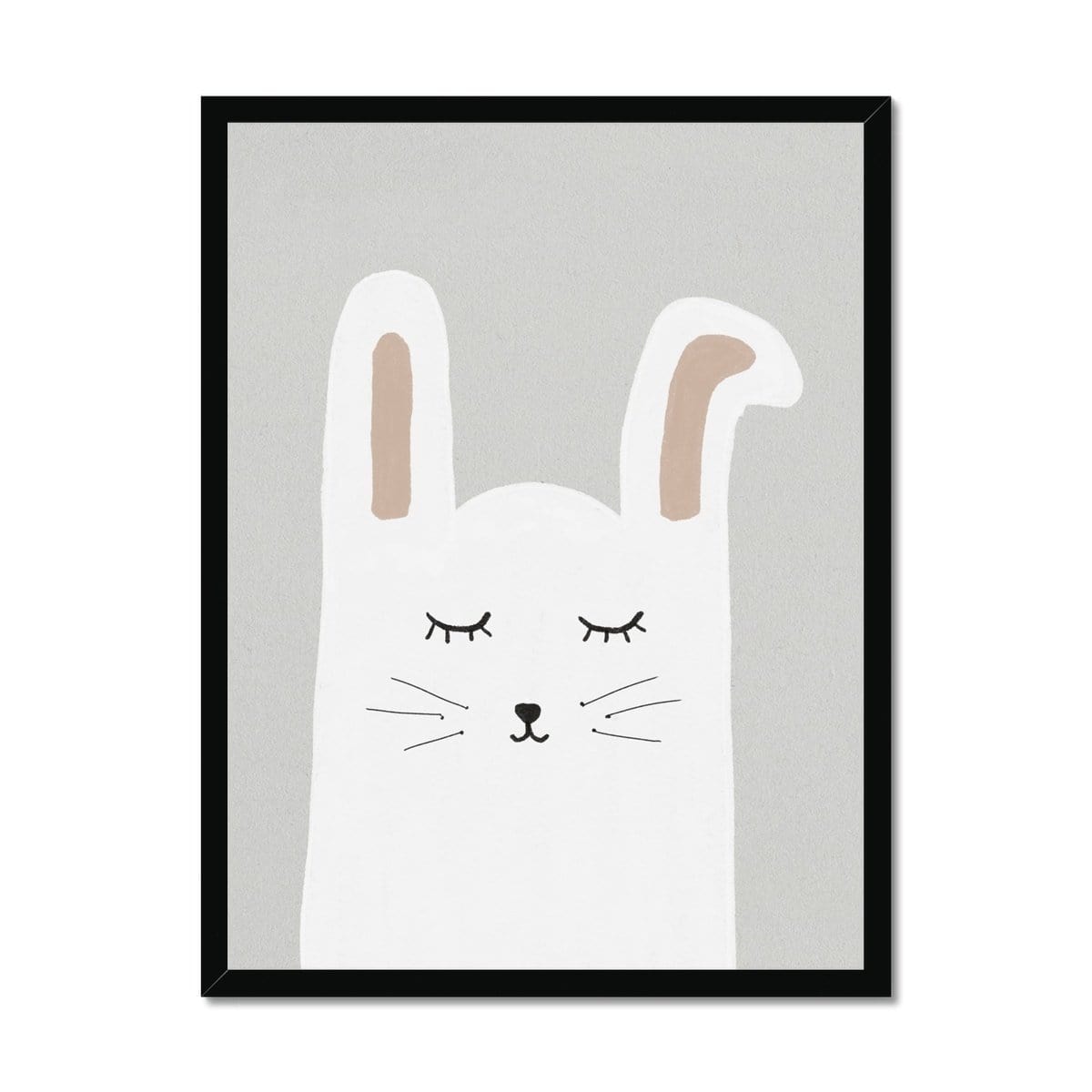 Sleepy Bunny Rabbit |  Framed Print