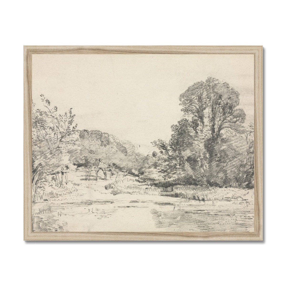 Pencil Sketch, Landscape 00729 |  Framed Print