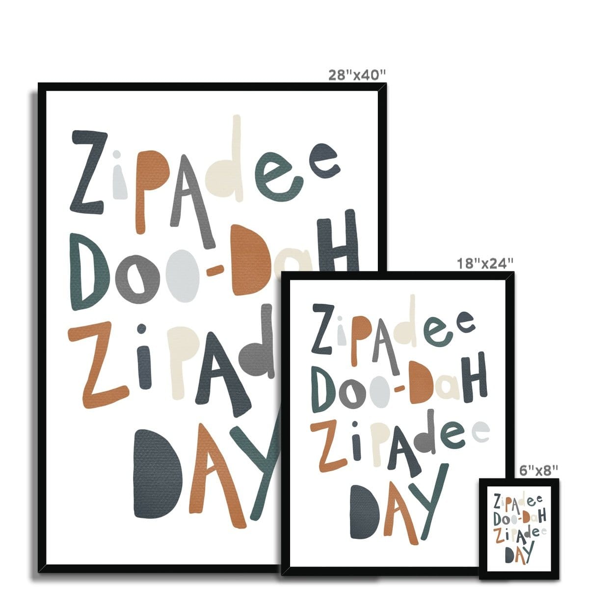 Zipadee Doo Dah - Navy |  Framed Print